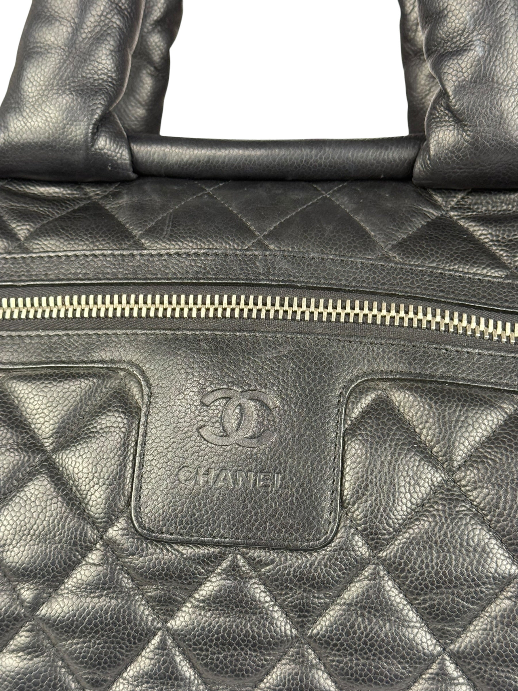 Chanel Black Caviar Quilted Coco Cocoon Bowler Bag 2009 - Image 3