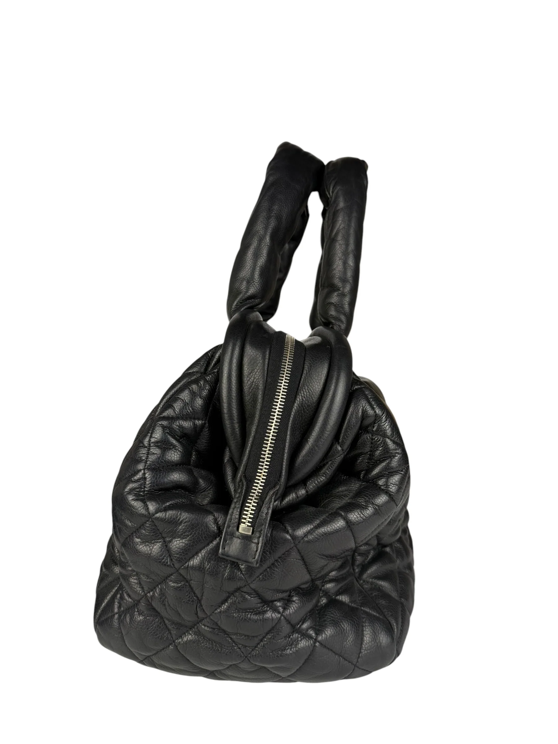 Chanel Black Caviar Quilted Coco Cocoon Bowler Bag 2009 - Image 4