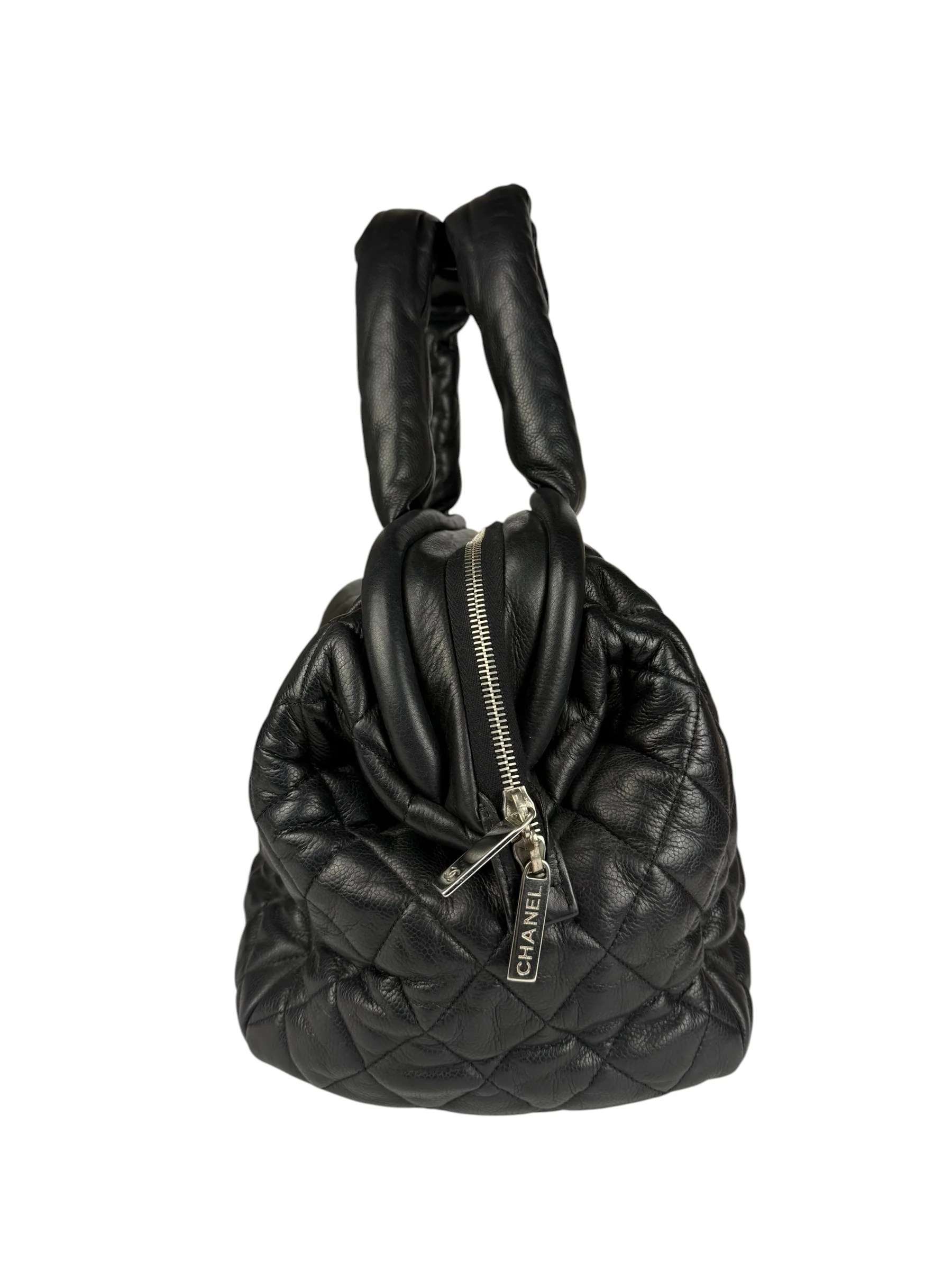 Chanel Black Caviar Quilted Coco Cocoon Bowler Bag 2009 - Image 7