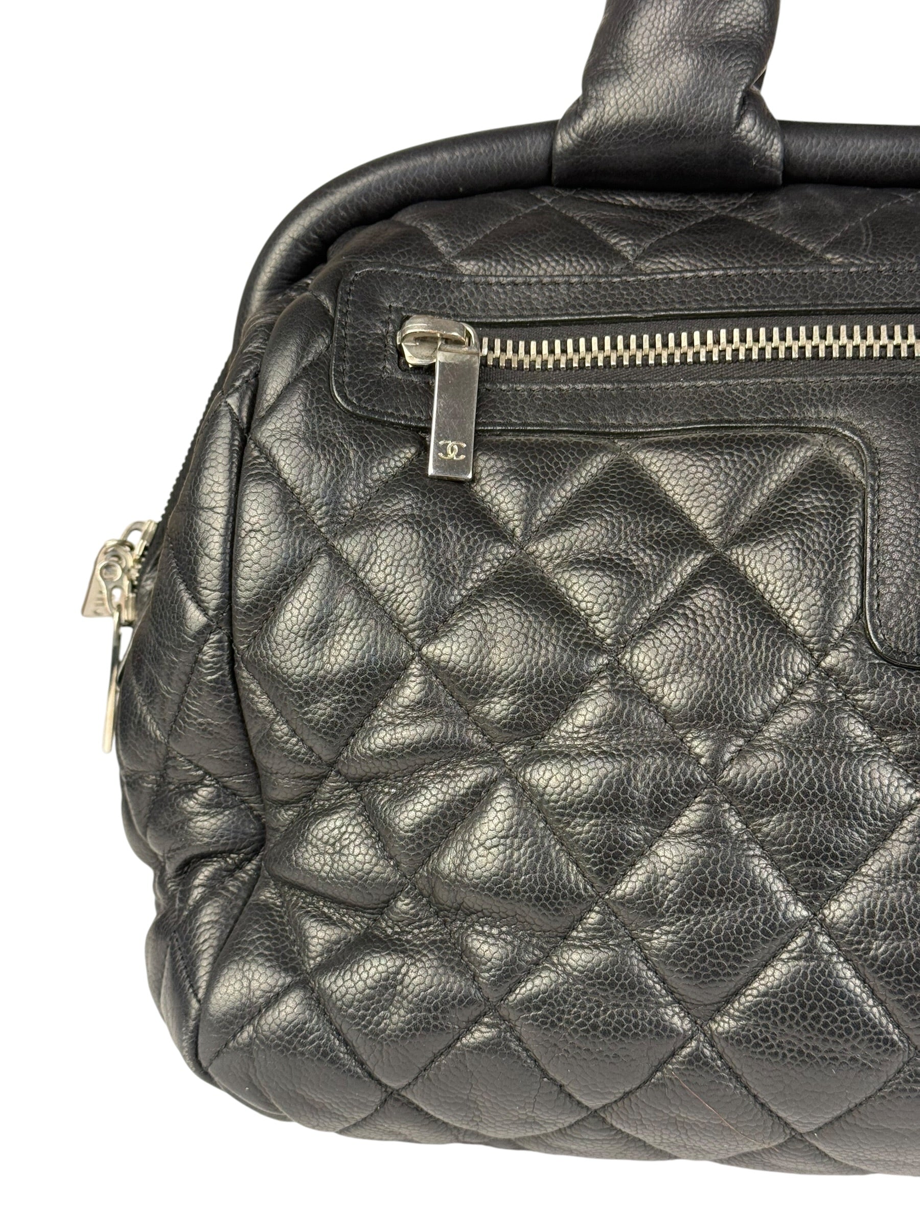 Chanel Black Caviar Quilted Coco Cocoon Bowler Bag 2009 - Image 8