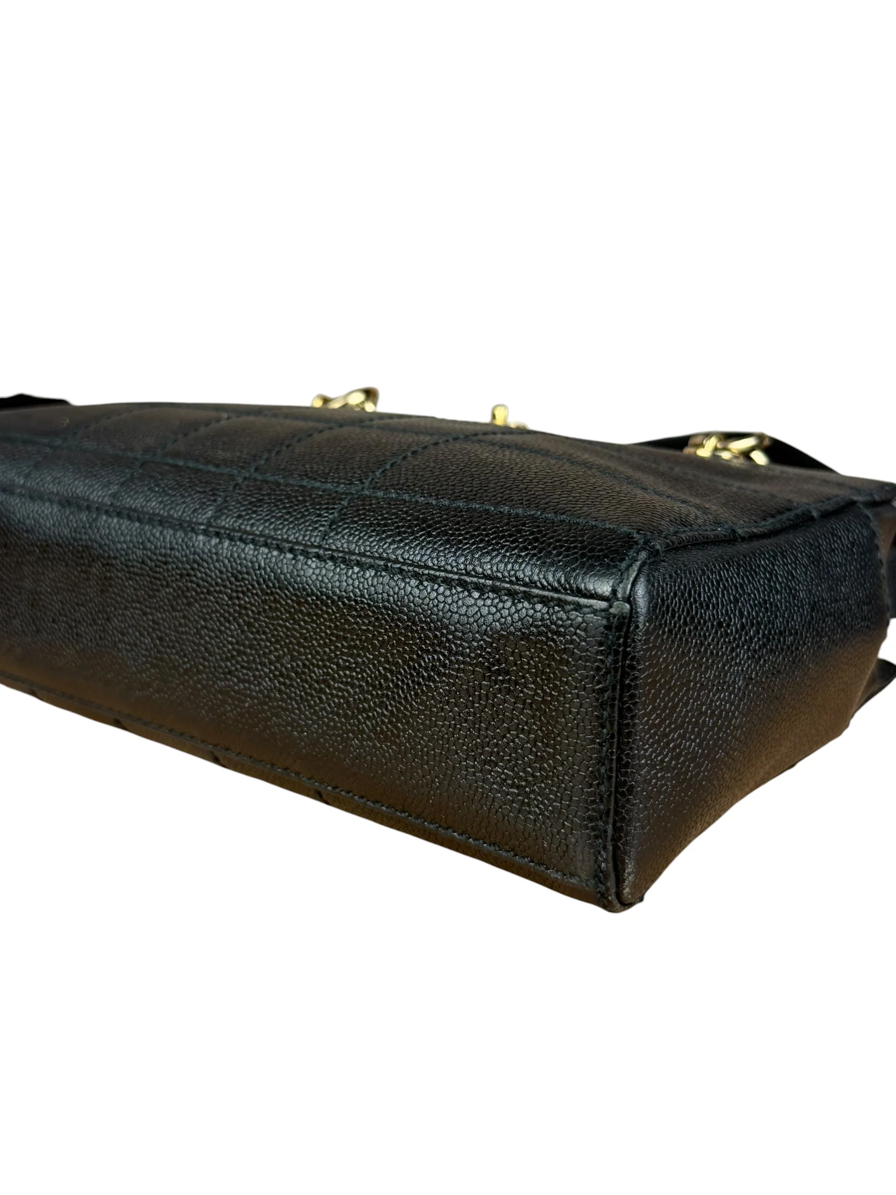 Chanel Black Choco Bar Stitch Caviar Chain Tote 2002 - Image 17