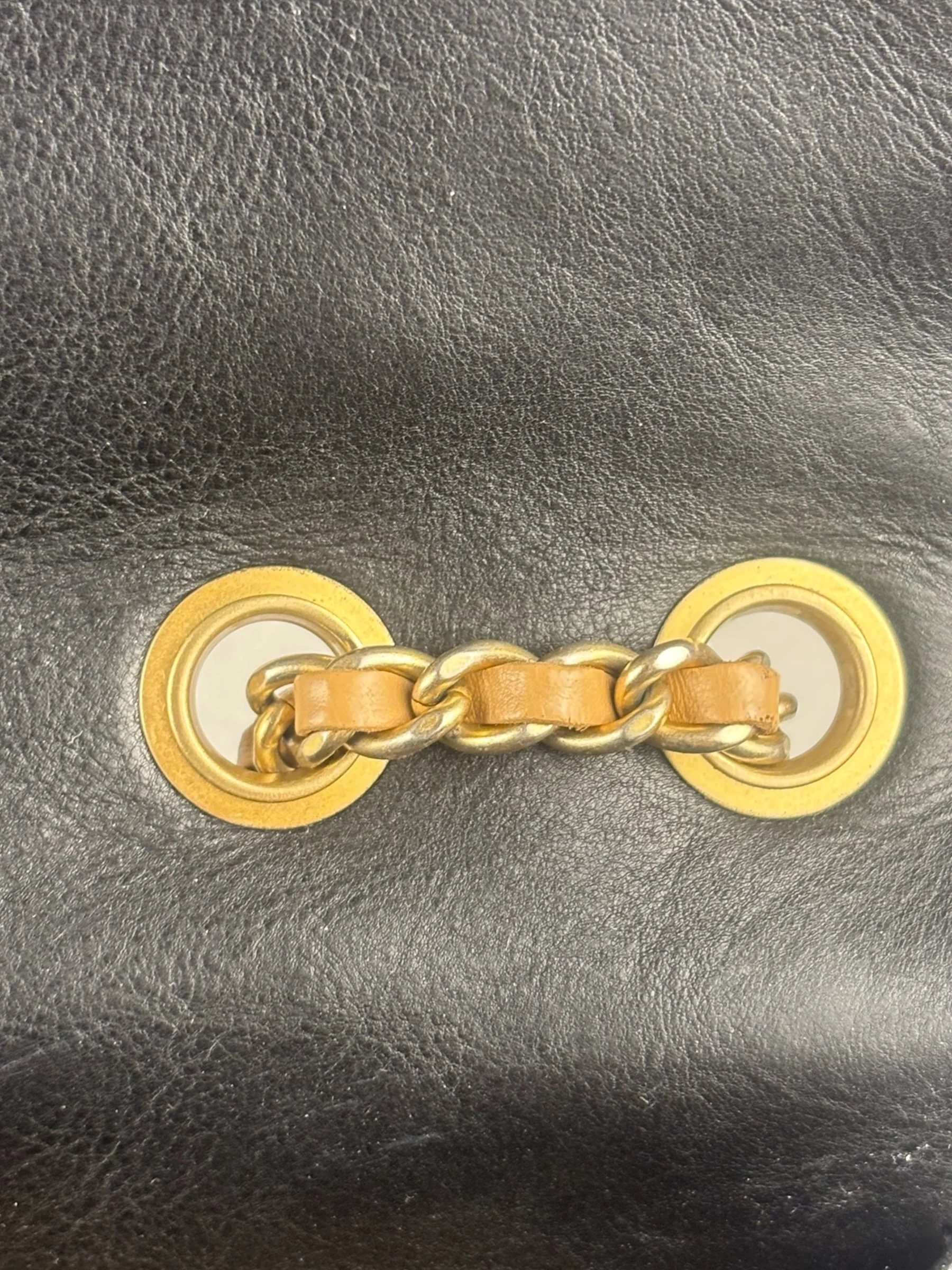 Chanel Black Leather Medium Gabrielle Flap Bag 2011 - Image 14