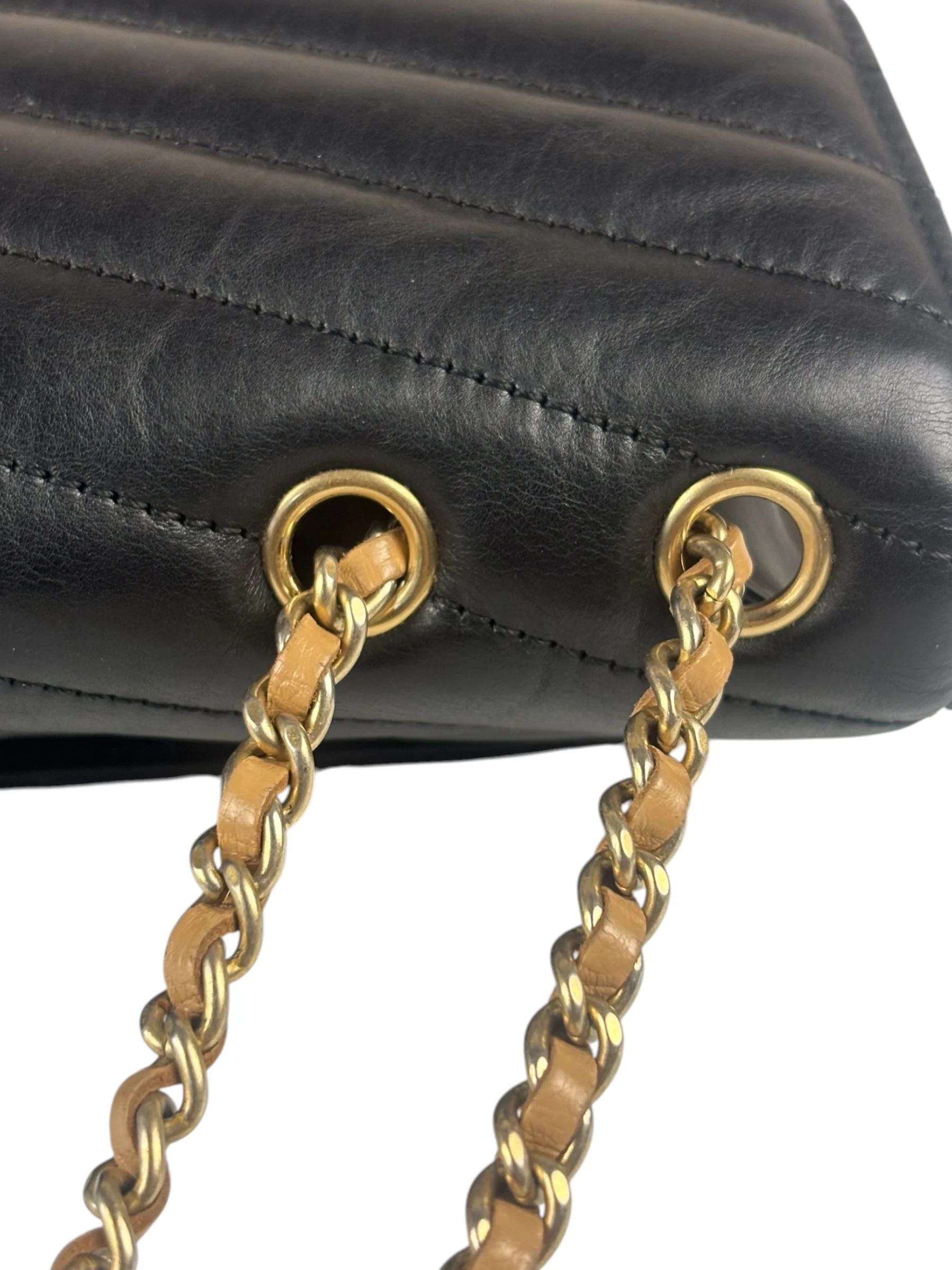 Chanel Black Leather Medium Gabrielle Flap Bag 2011 - Image 23