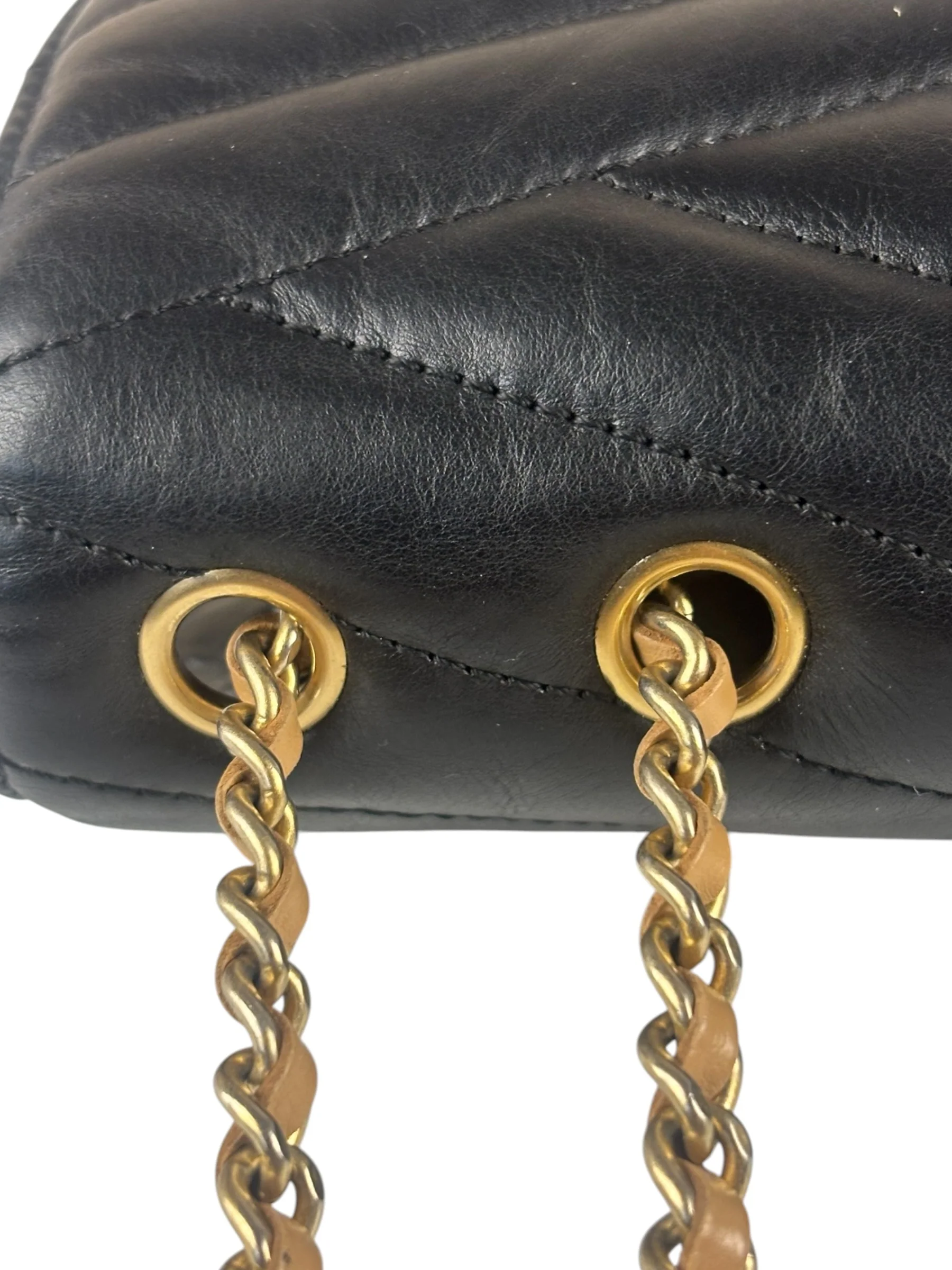 Chanel Black Leather Medium Gabrielle Flap Bag 2011 - Image 24