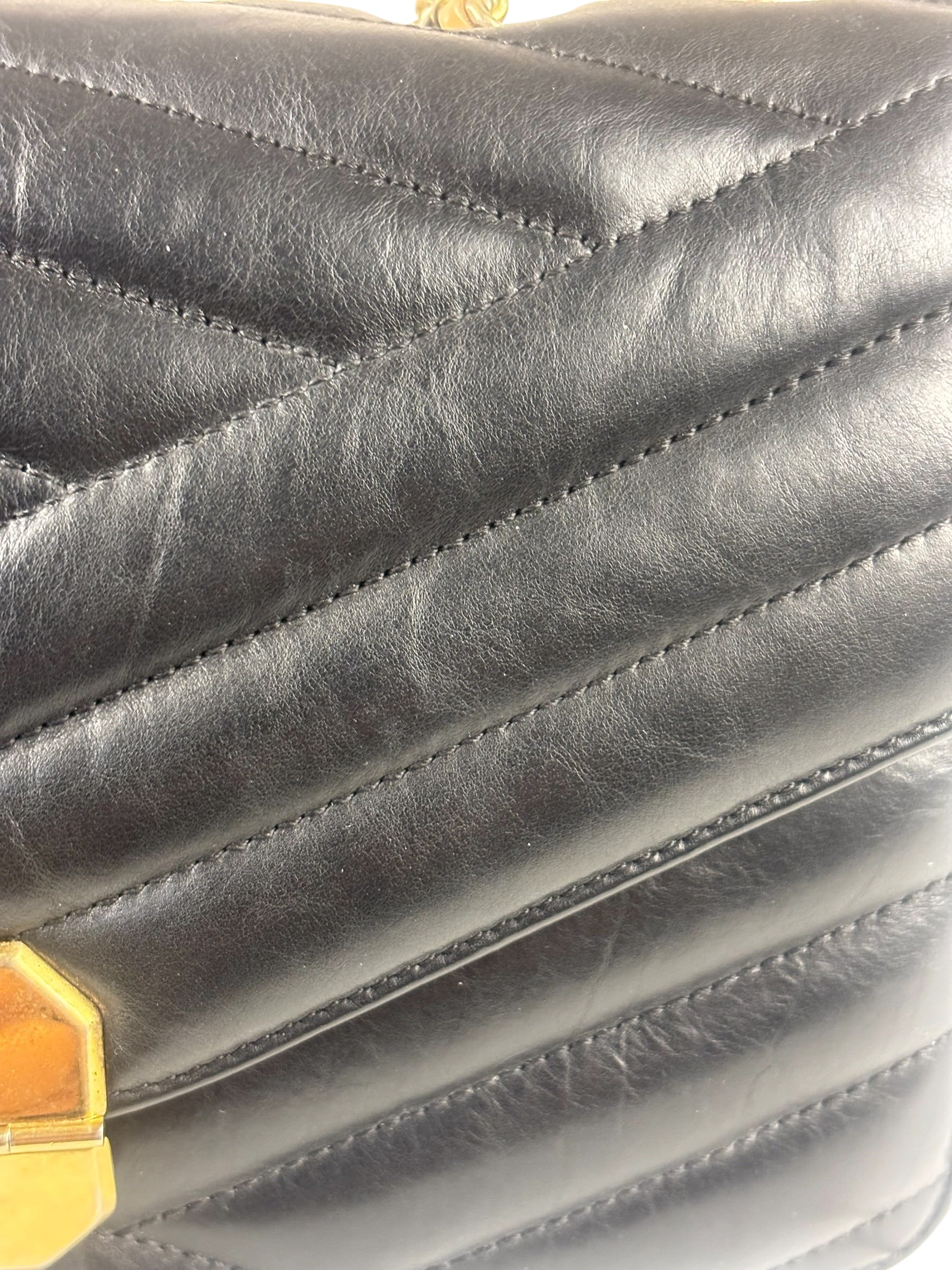 Chanel Black Leather Medium Gabrielle Flap Bag 2011 - Image 26