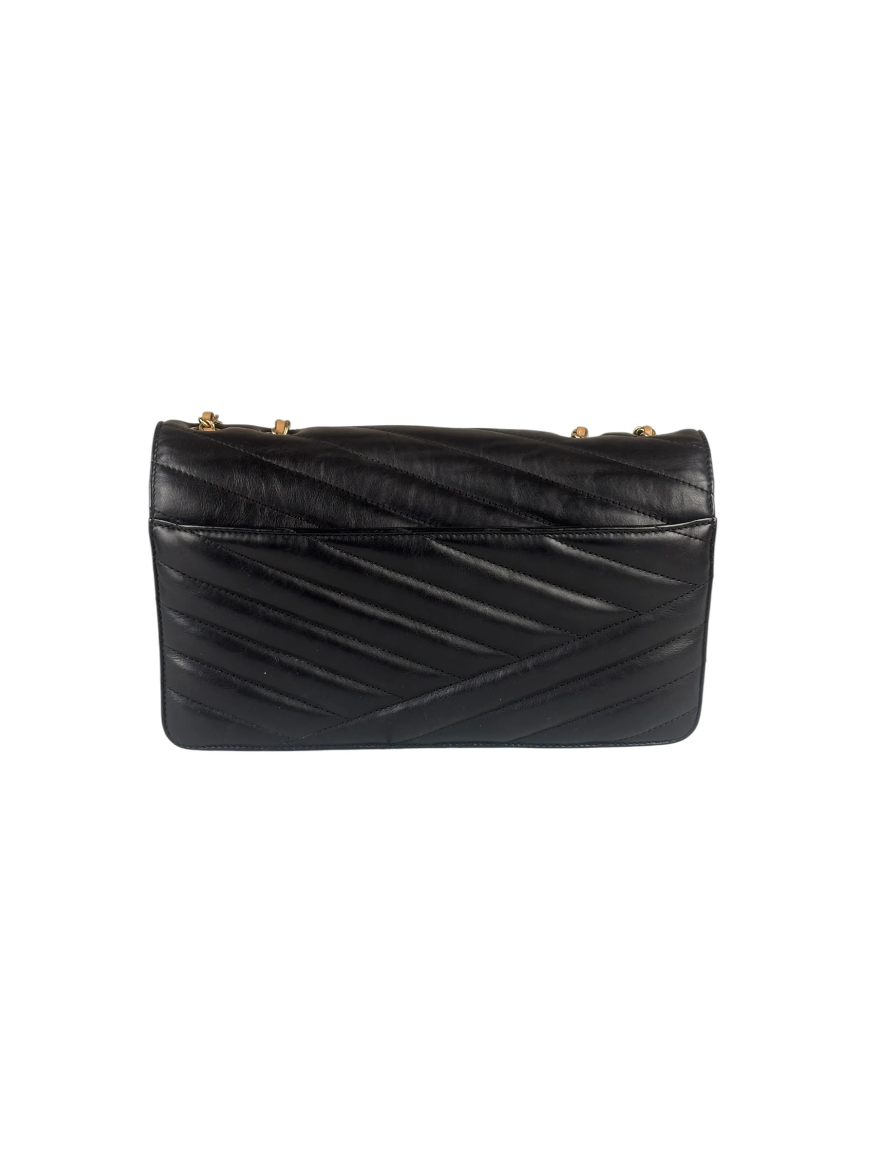 Chanel Black Leather Medium Gabrielle Flap Bag 2011 - Image 3