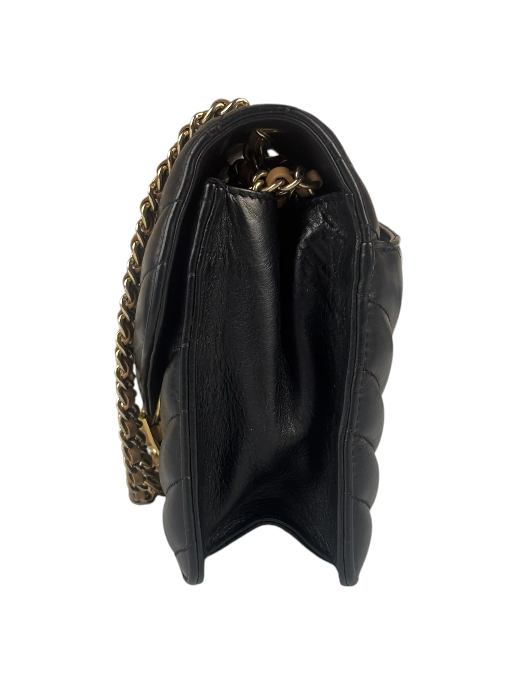 Chanel Black Leather Medium Gabrielle Flap Bag 2011 - Image 4