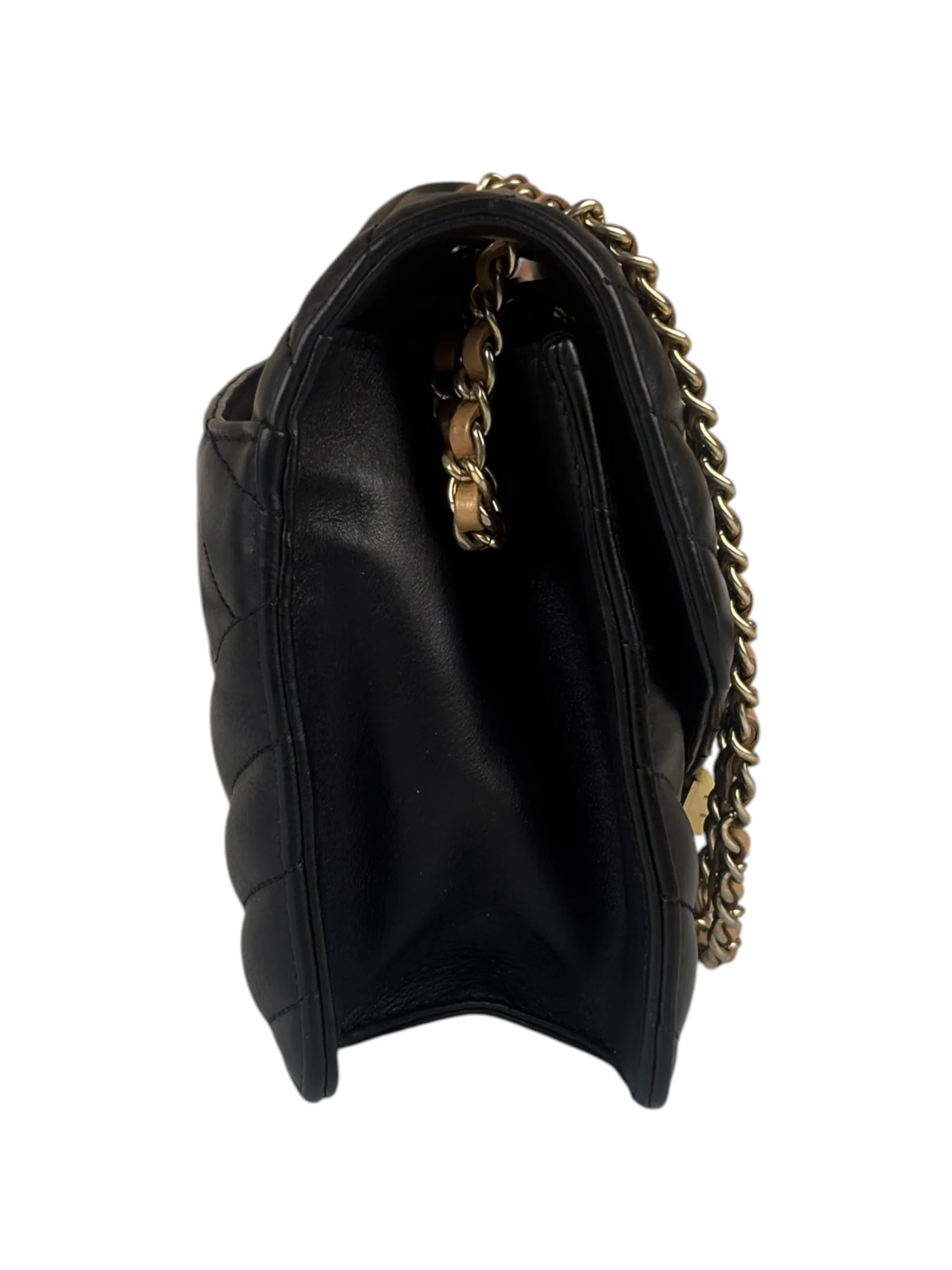 Chanel Black Leather Medium Gabrielle Flap Bag 2011 - Image 5