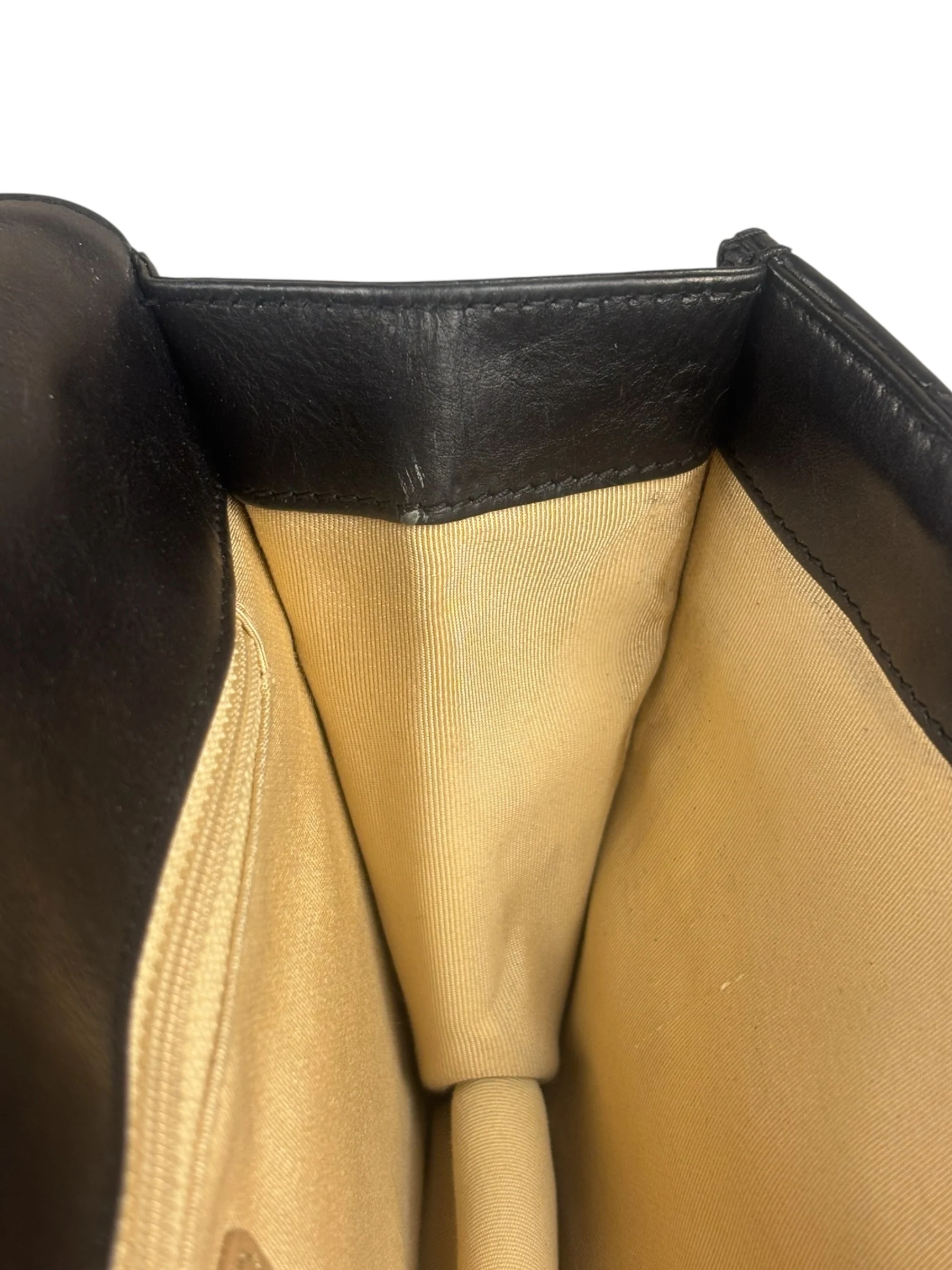 Chanel Black Leather Medium Gabrielle Flap Bag 2011 - Image 8