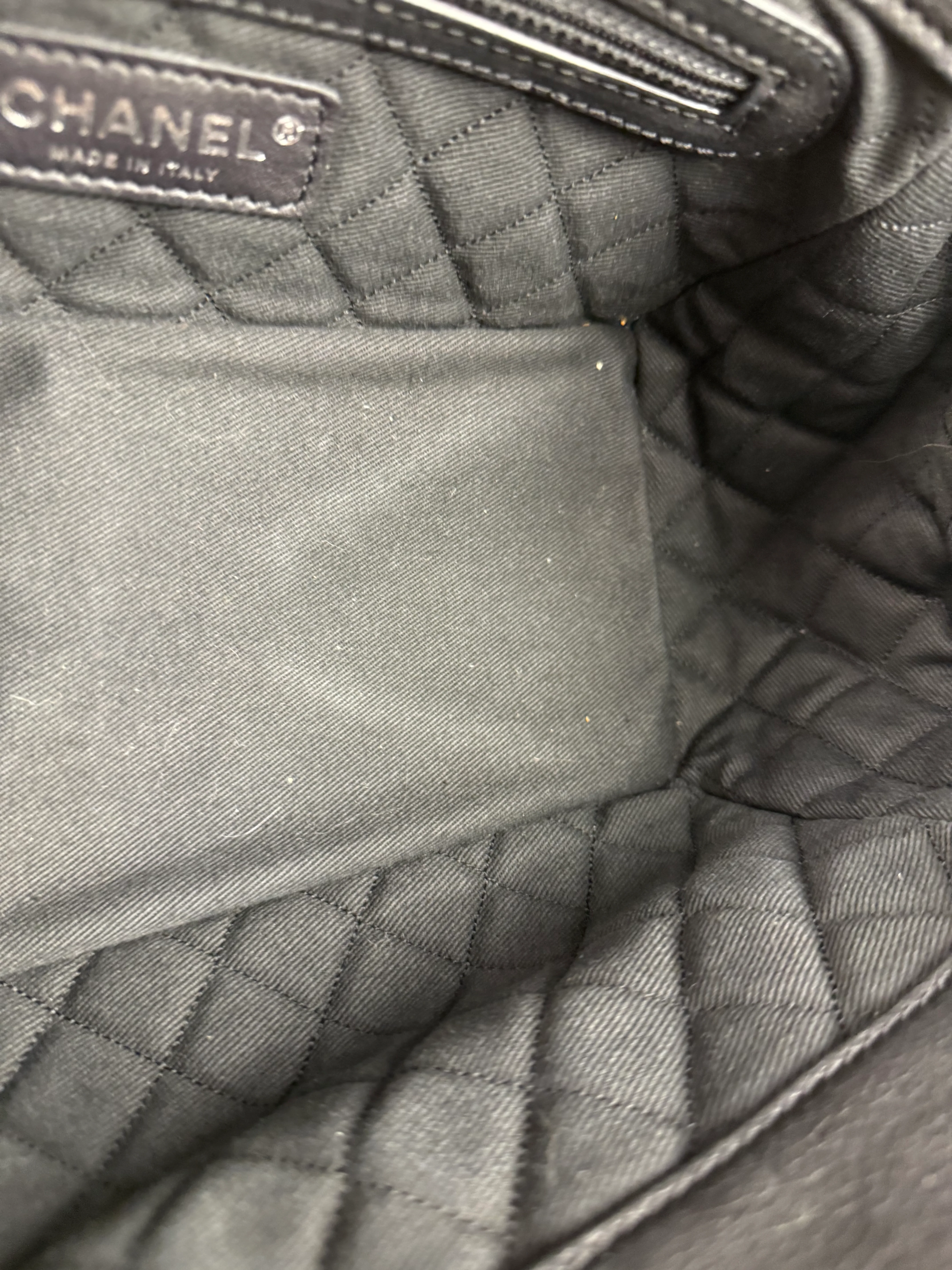 Chanel Black Leather Pony Hair Flap Chain Shoulder Bag 2005 - Image 14