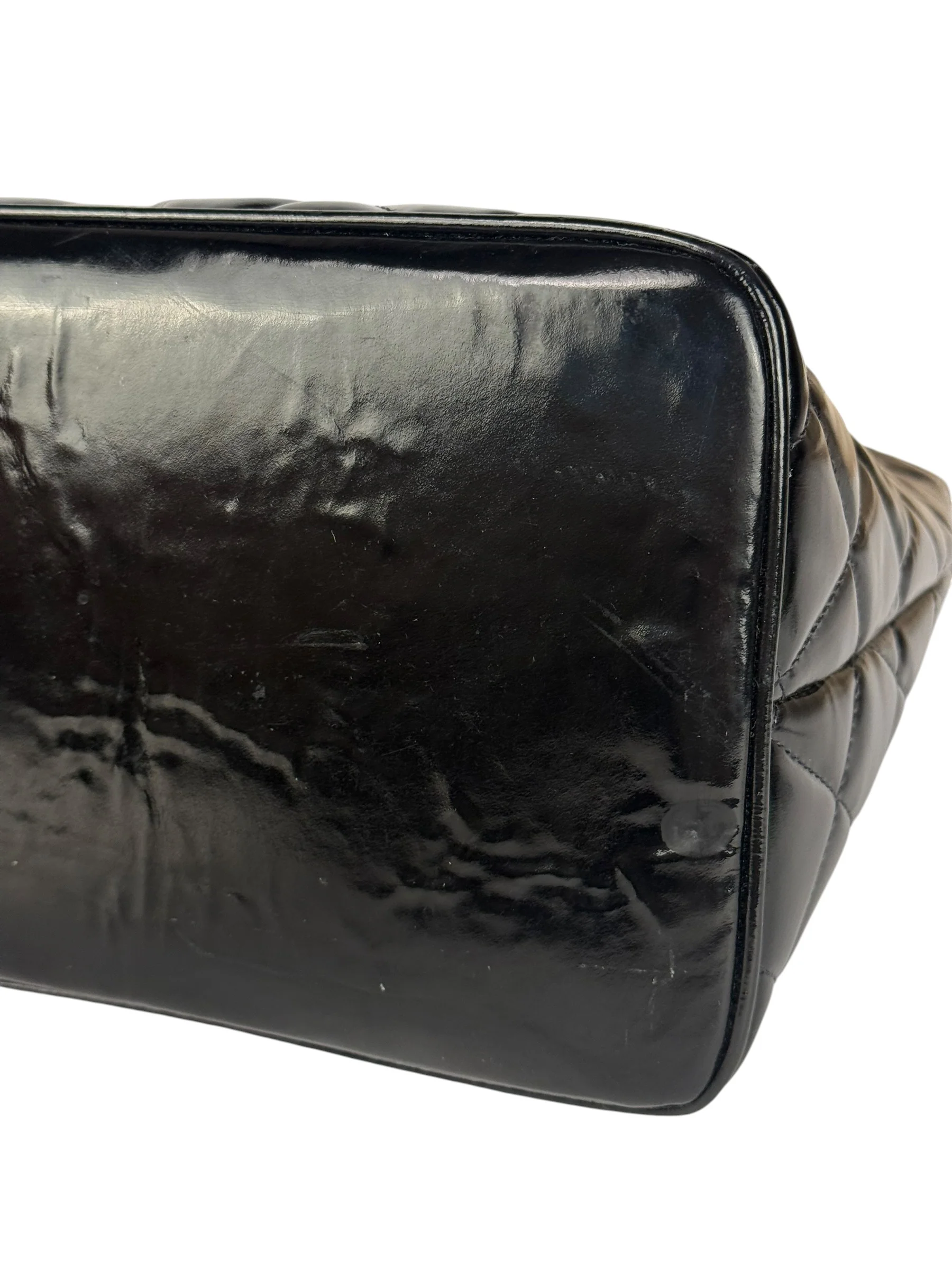 Chanel Black Patent Leather Medallion Tote Bag 1997 - Image 15