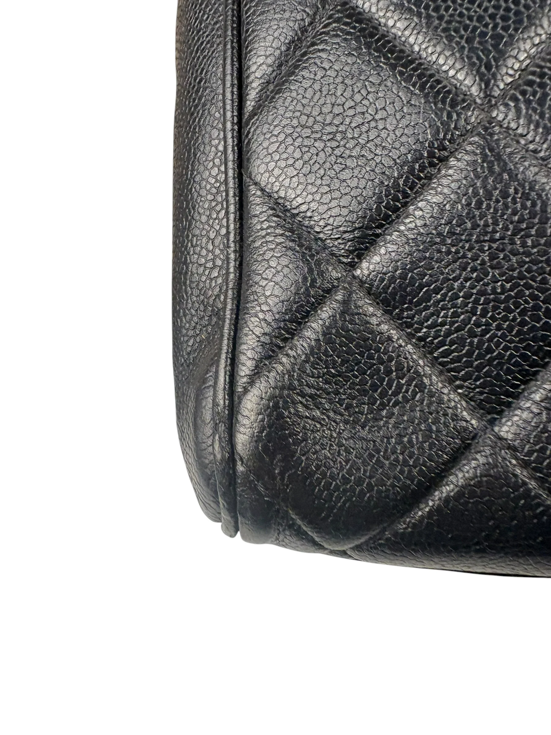 Chanel Black Quilted Caviar Kelly Top Handle Bag 90s - Image 6