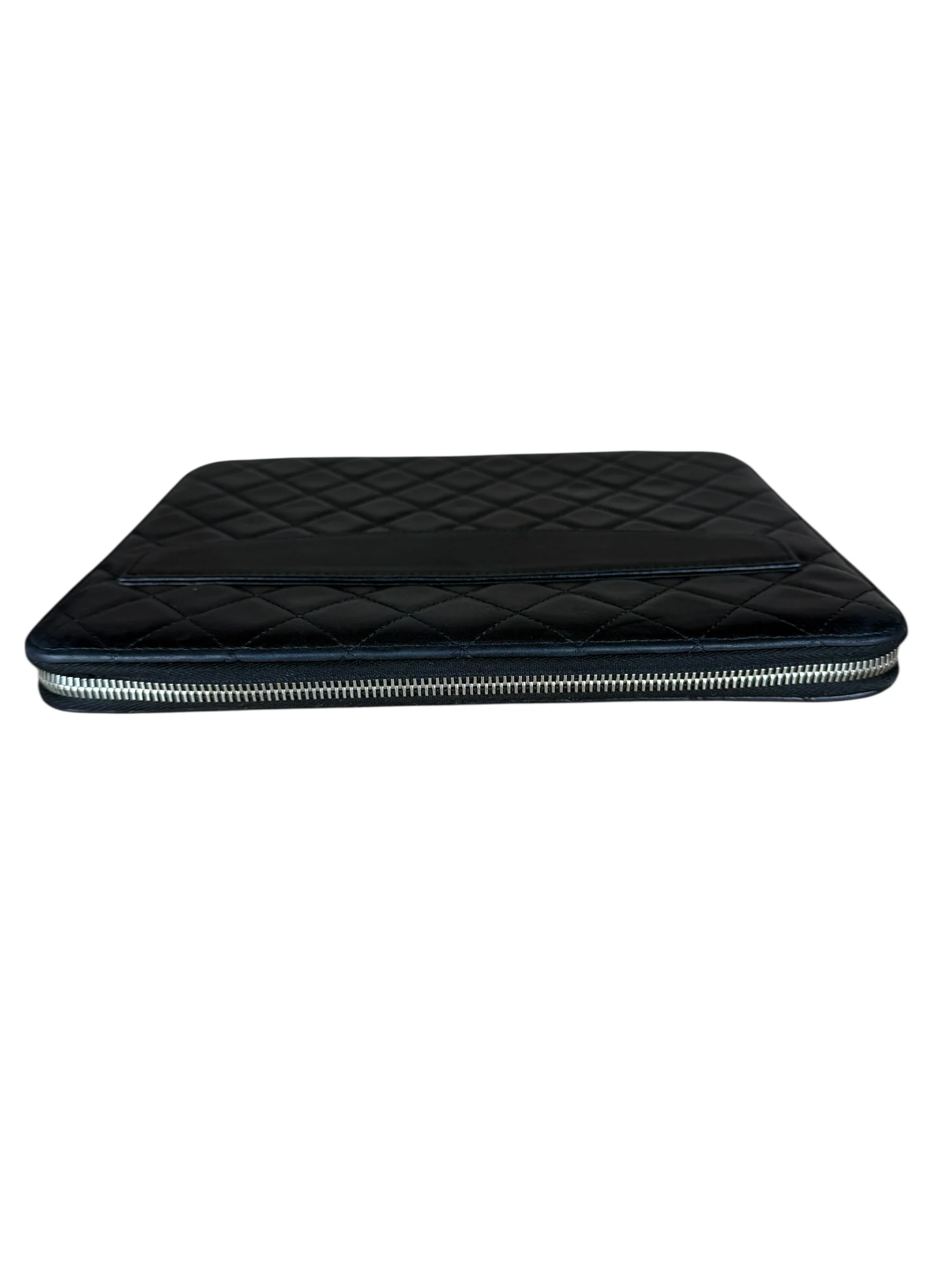 Chanel Black Quilted Caviar Leather Tablet Clutch Case - Image 14