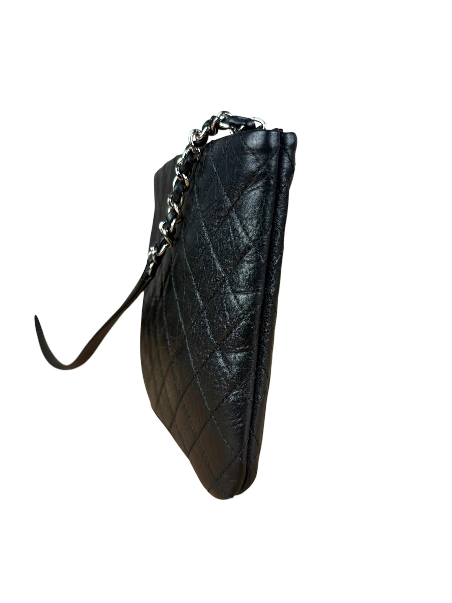 Chanel Black Quilted Leather Uniform Chain Crossbody 2018 - Image 4