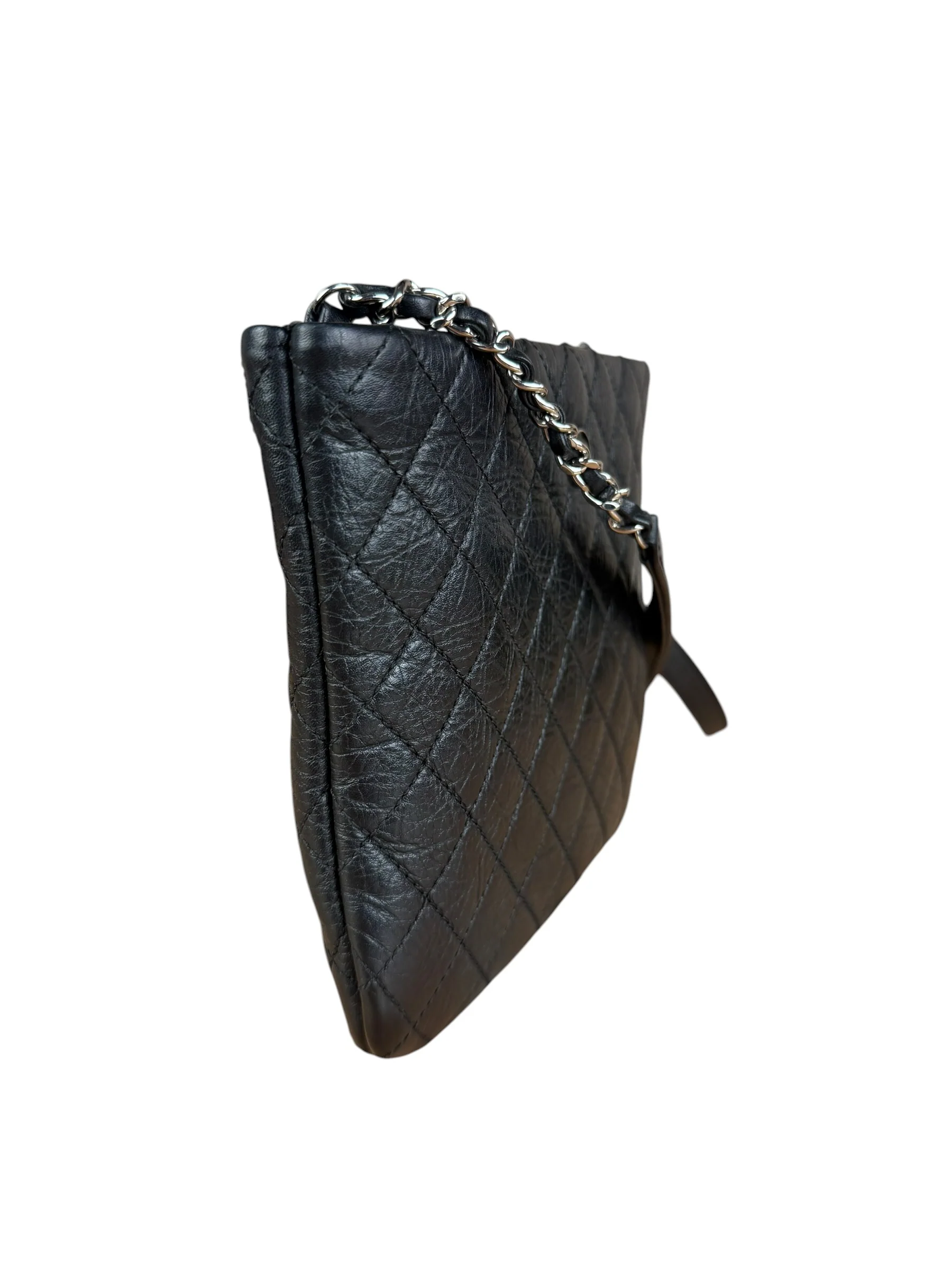 Chanel Black Quilted Leather Uniform Chain Crossbody 2018 - Image 5