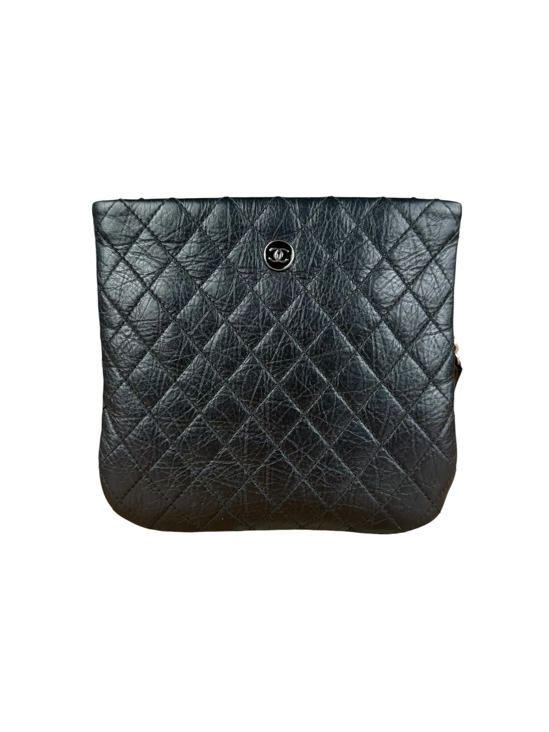 Chanel Black Quilted Leather Uniform Chain Crossbody 2018 - Image 9