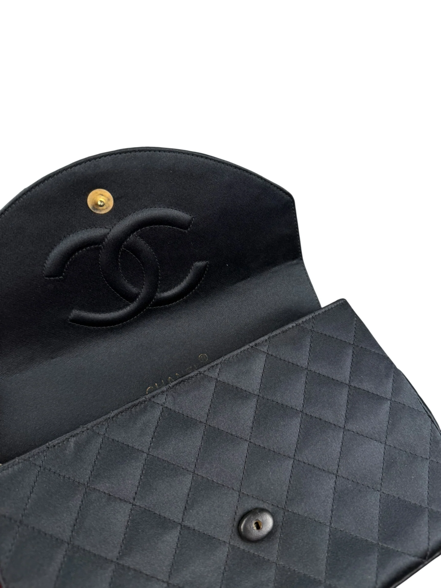 Chanel Black Quilted Satin Gripoix 1986 - Image 14