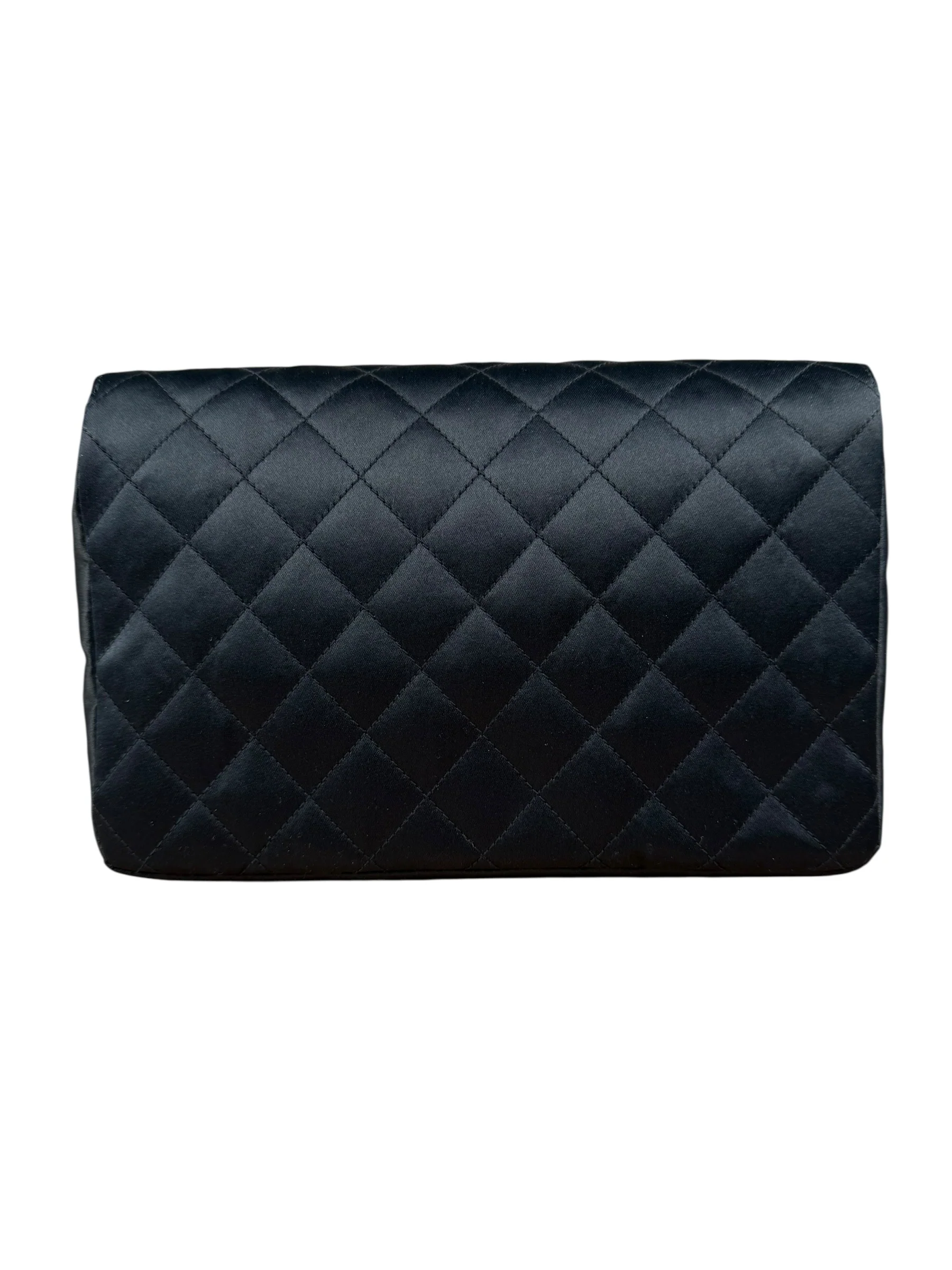 Chanel Black Quilted Satin Gripoix 1986 - Image 9