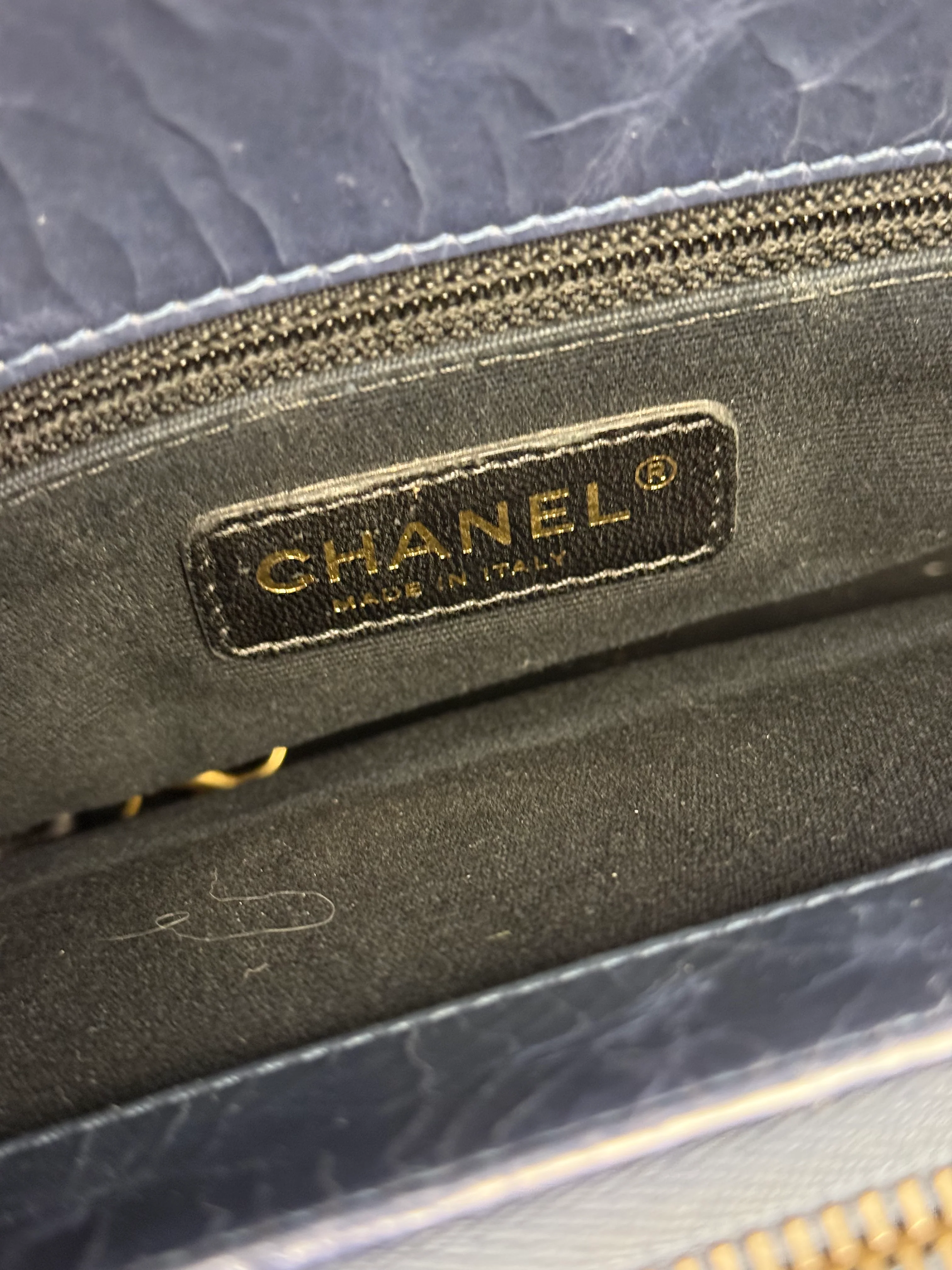 Chanel Blue Aged Quilted 2.55 Leather Chain Tote 2011 - Image 17
