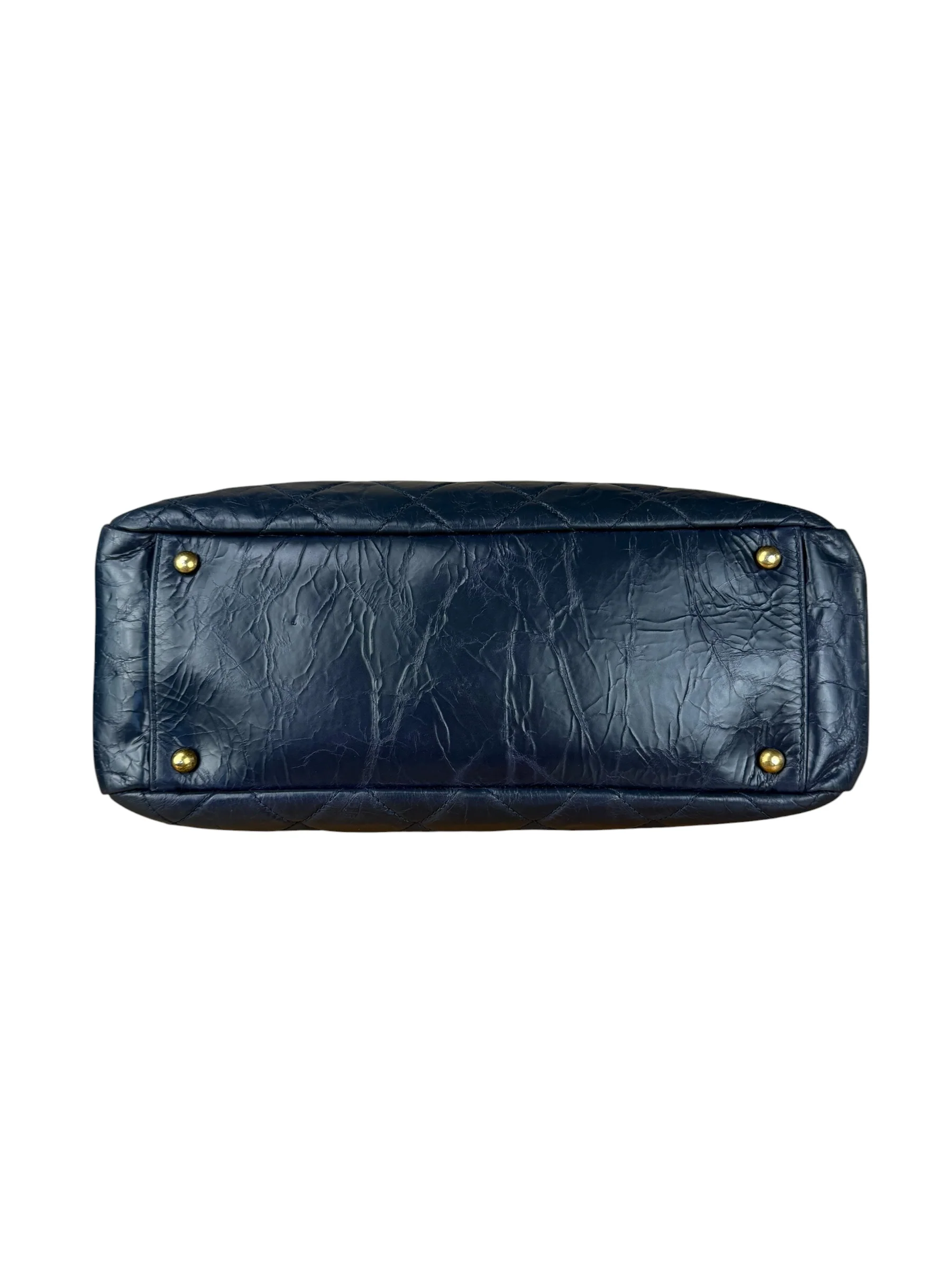 Chanel Blue Aged Quilted 2.55 Leather Chain Tote 2011 - Image 9