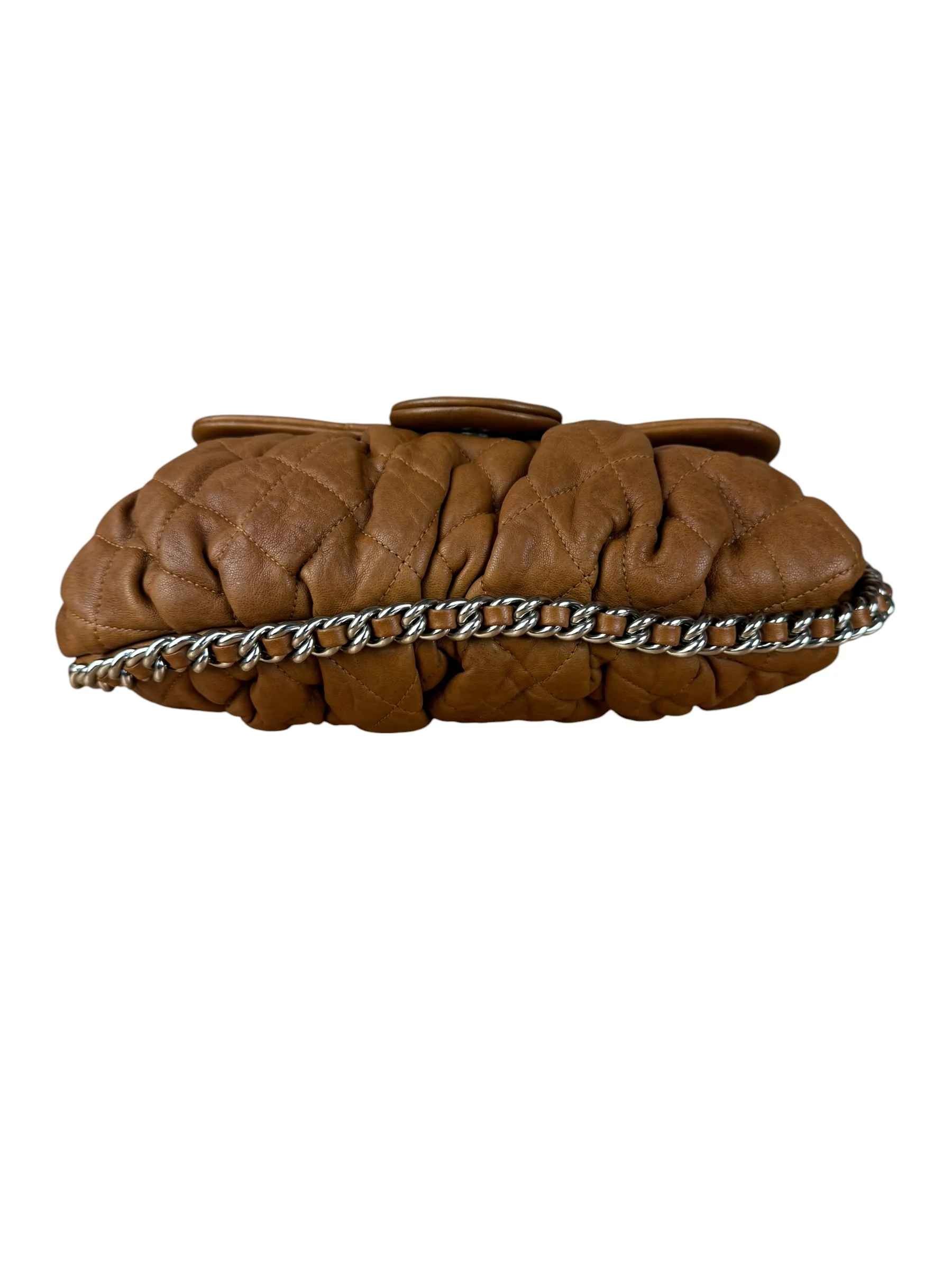 Chanel Brown Quilted Leather Chain Around Flap Bag 2010 - Image 10