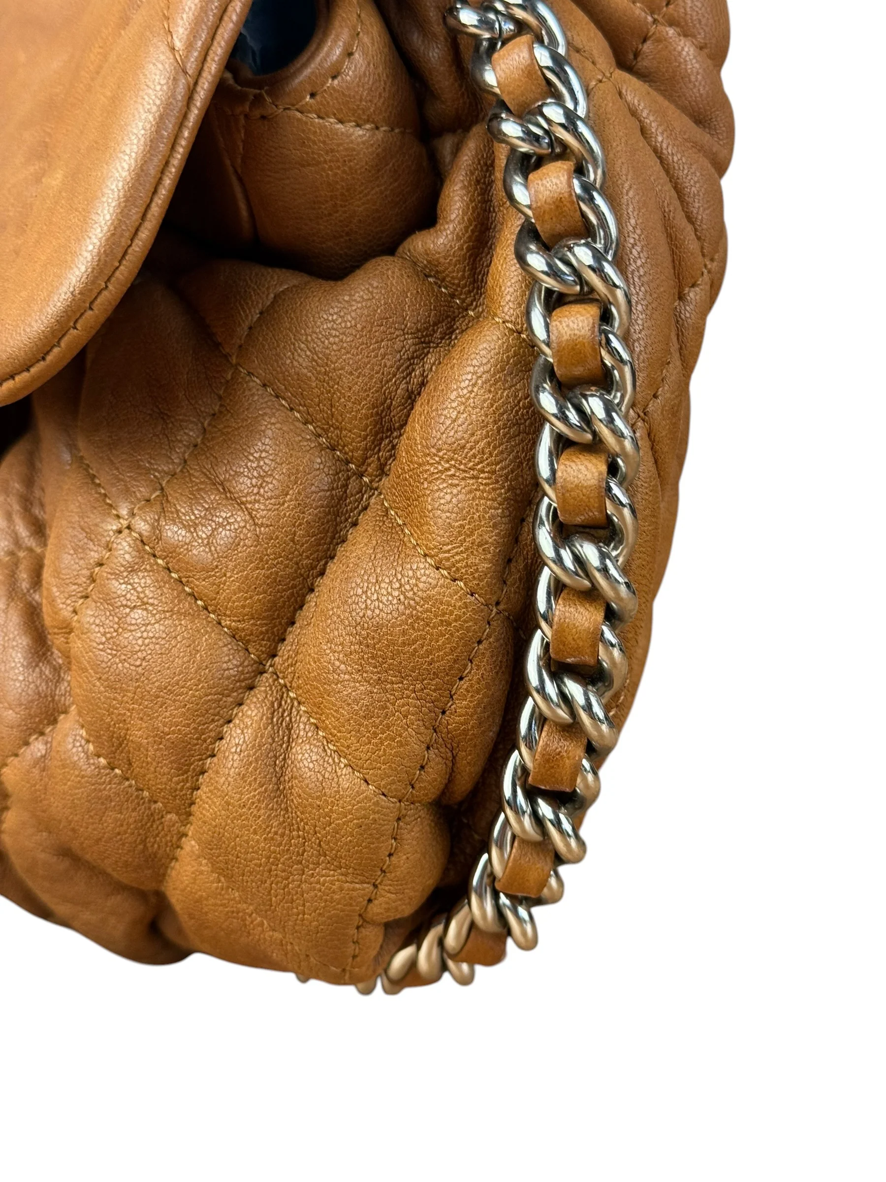 Chanel Brown Quilted Leather Chain Around Flap Bag 2010 - Image 6