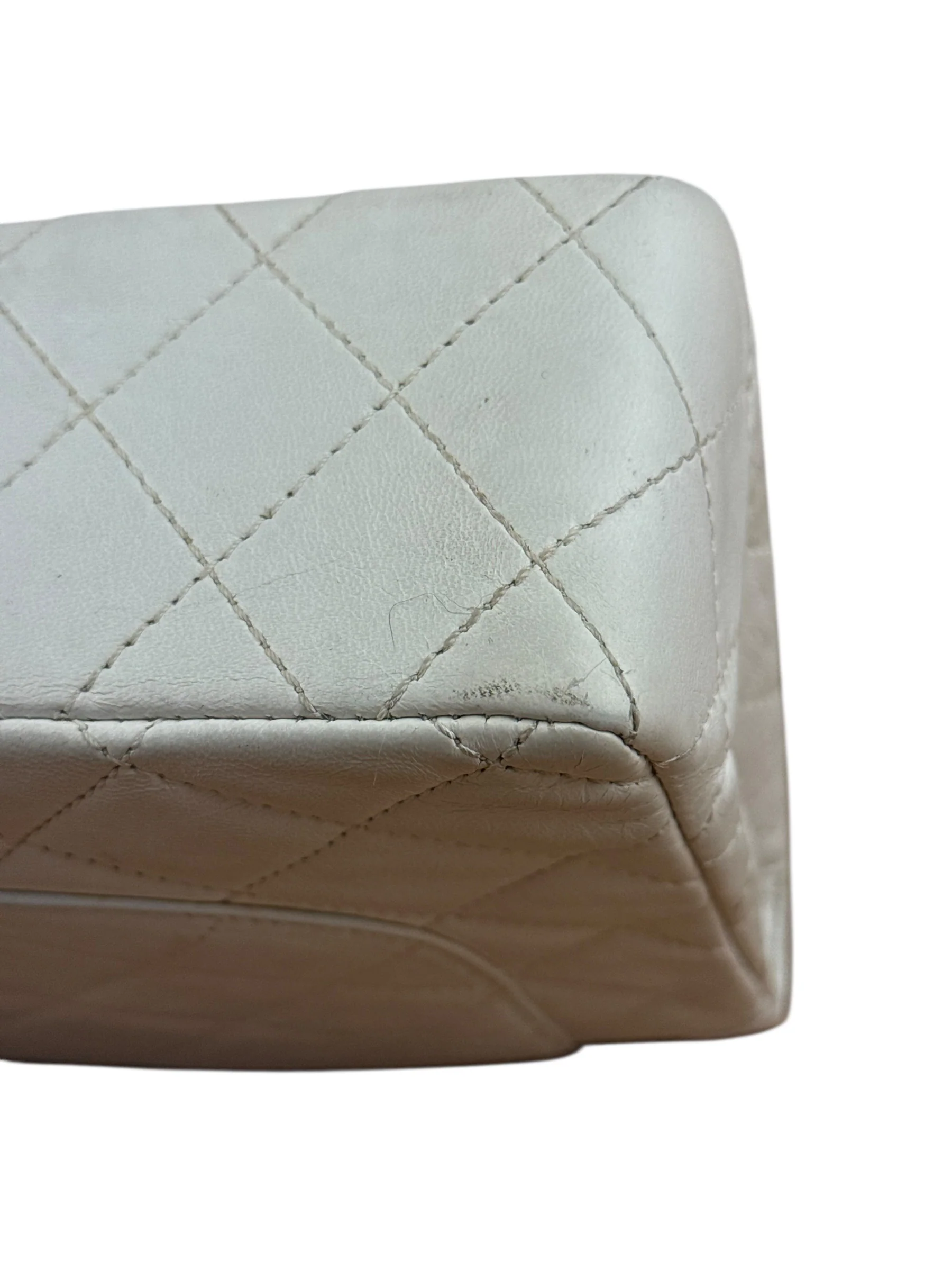 Chanel CC White Quilted Double Flap Bag 1988 - Image 16