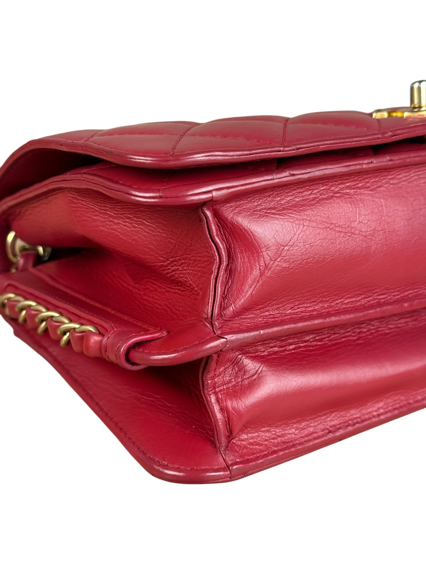 Chanel Dark Fuchsia Quilted Leather Flap Bag 2019 - Image 13