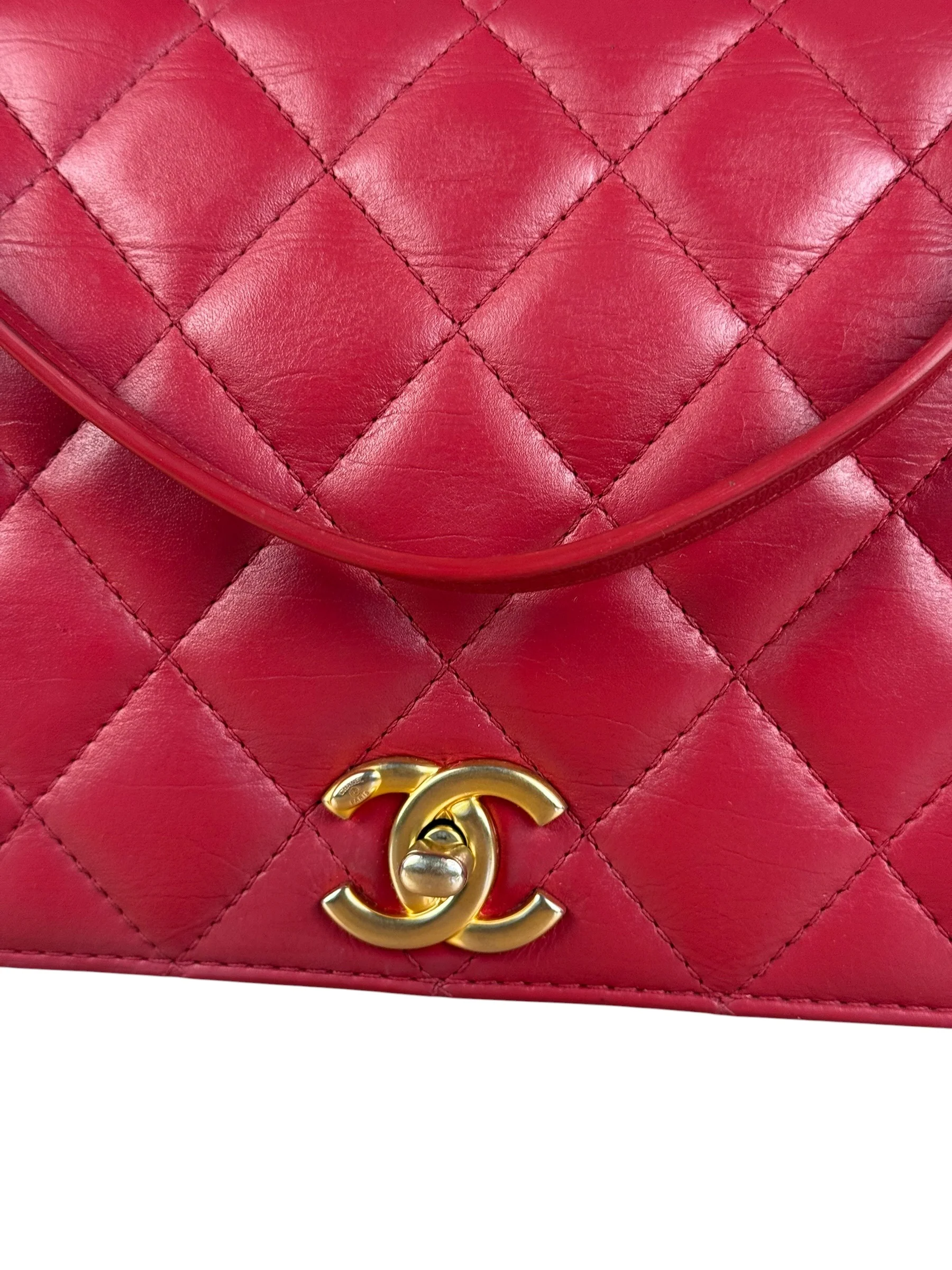 Chanel Dark Fuchsia Quilted Leather Flap Bag 2019 - Image 5