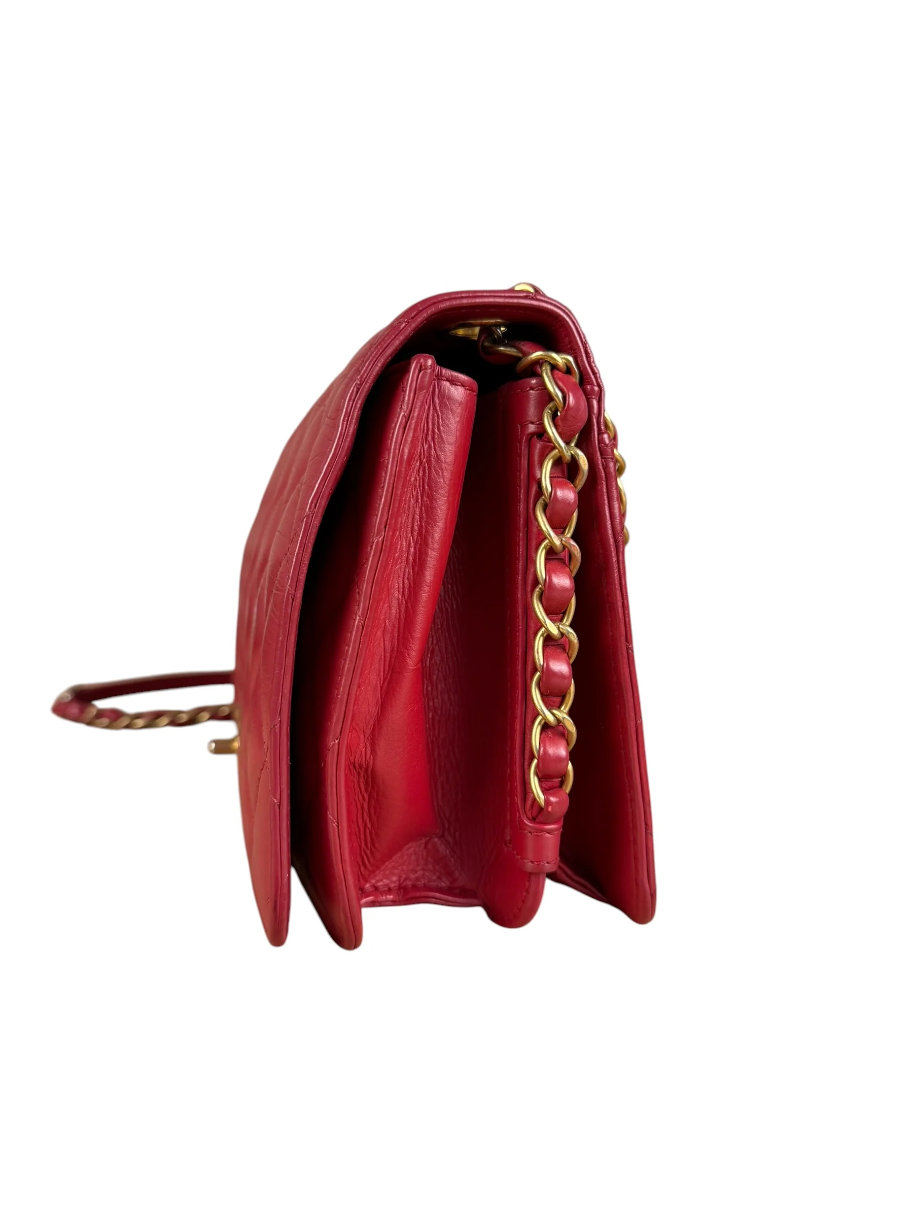 Chanel Dark Fuchsia Quilted Leather Flap Bag 2019 - Image 6