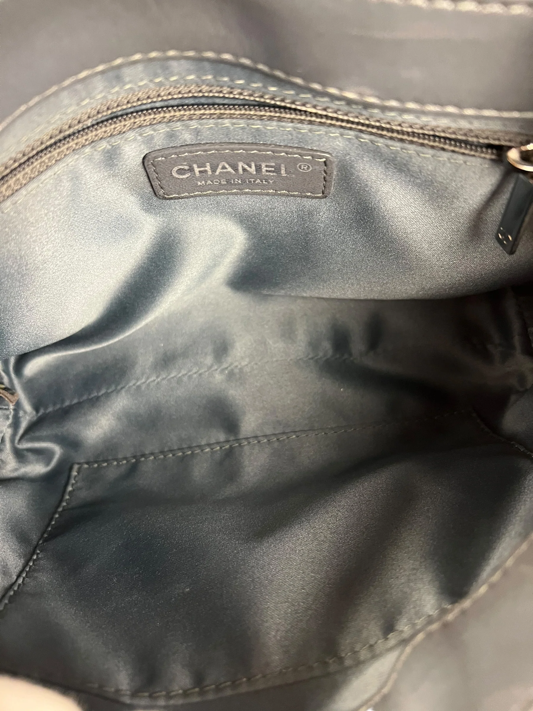 Chanel Dark Grey Quilted Leather Loop Flap Bag 2014 - Image 31