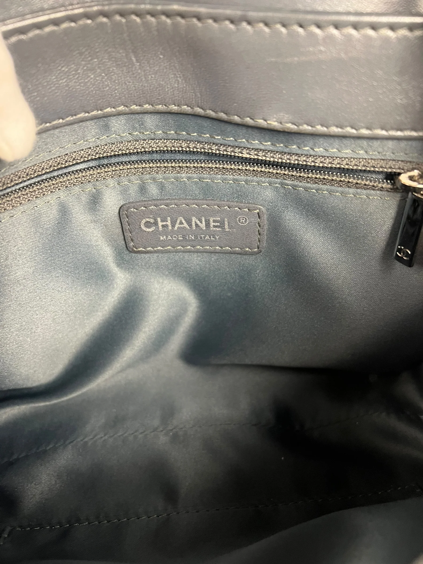 Chanel Dark Grey Quilted Leather Loop Flap Bag 2014 - Image 32
