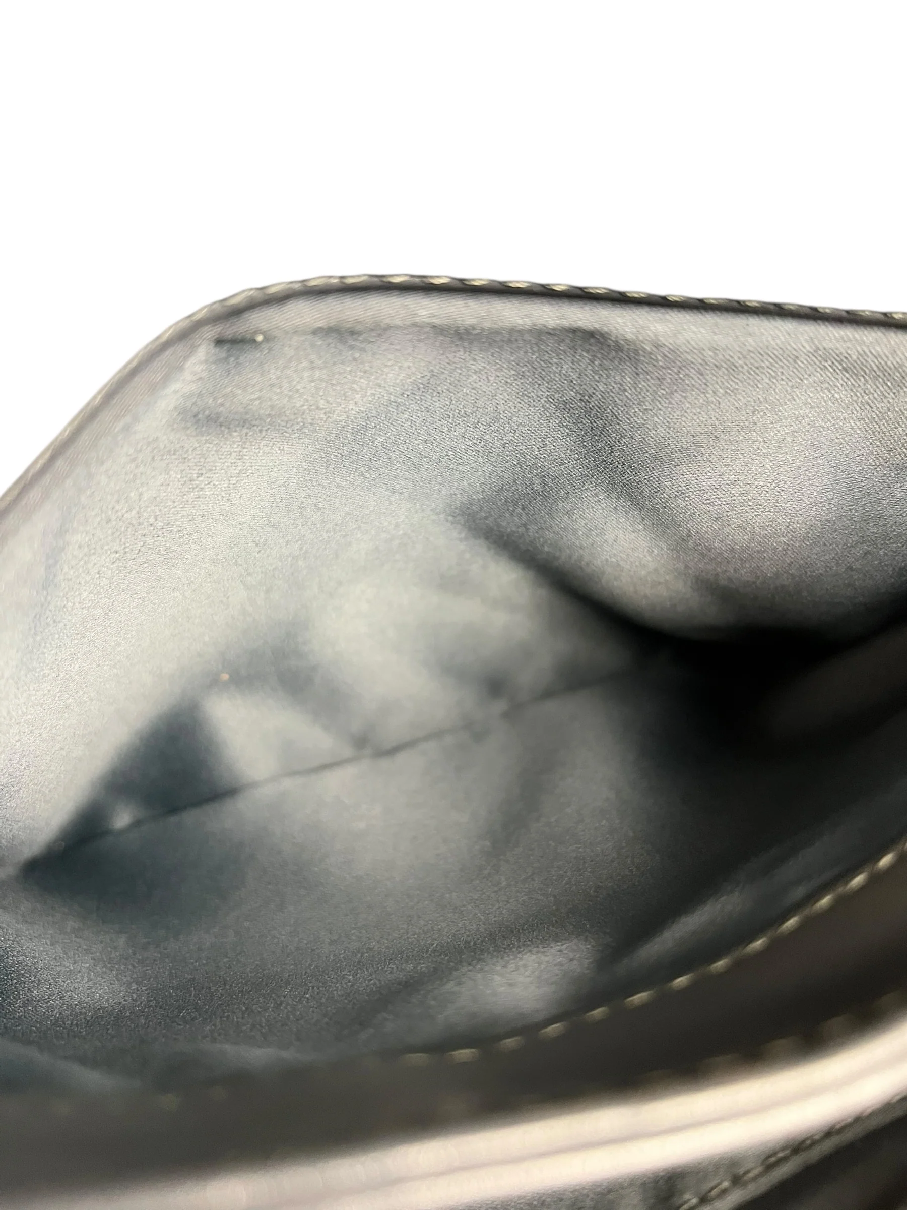 Chanel Dark Grey Quilted Leather Loop Flap Bag 2014 - Image 33