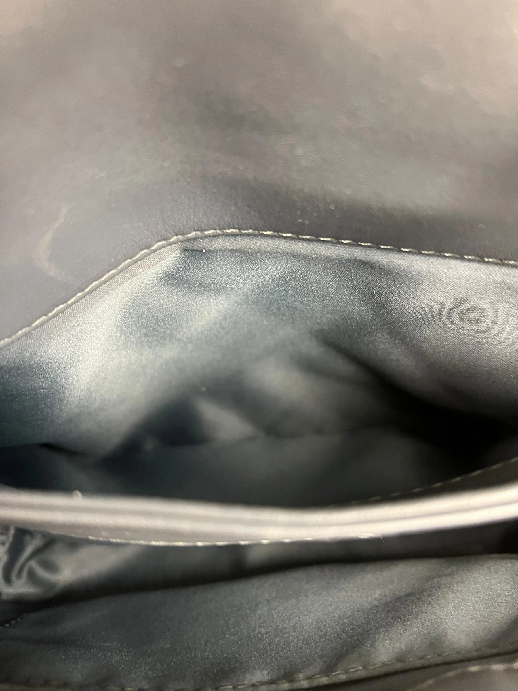 Chanel Dark Grey Quilted Leather Loop Flap Bag 2014 - Image 34