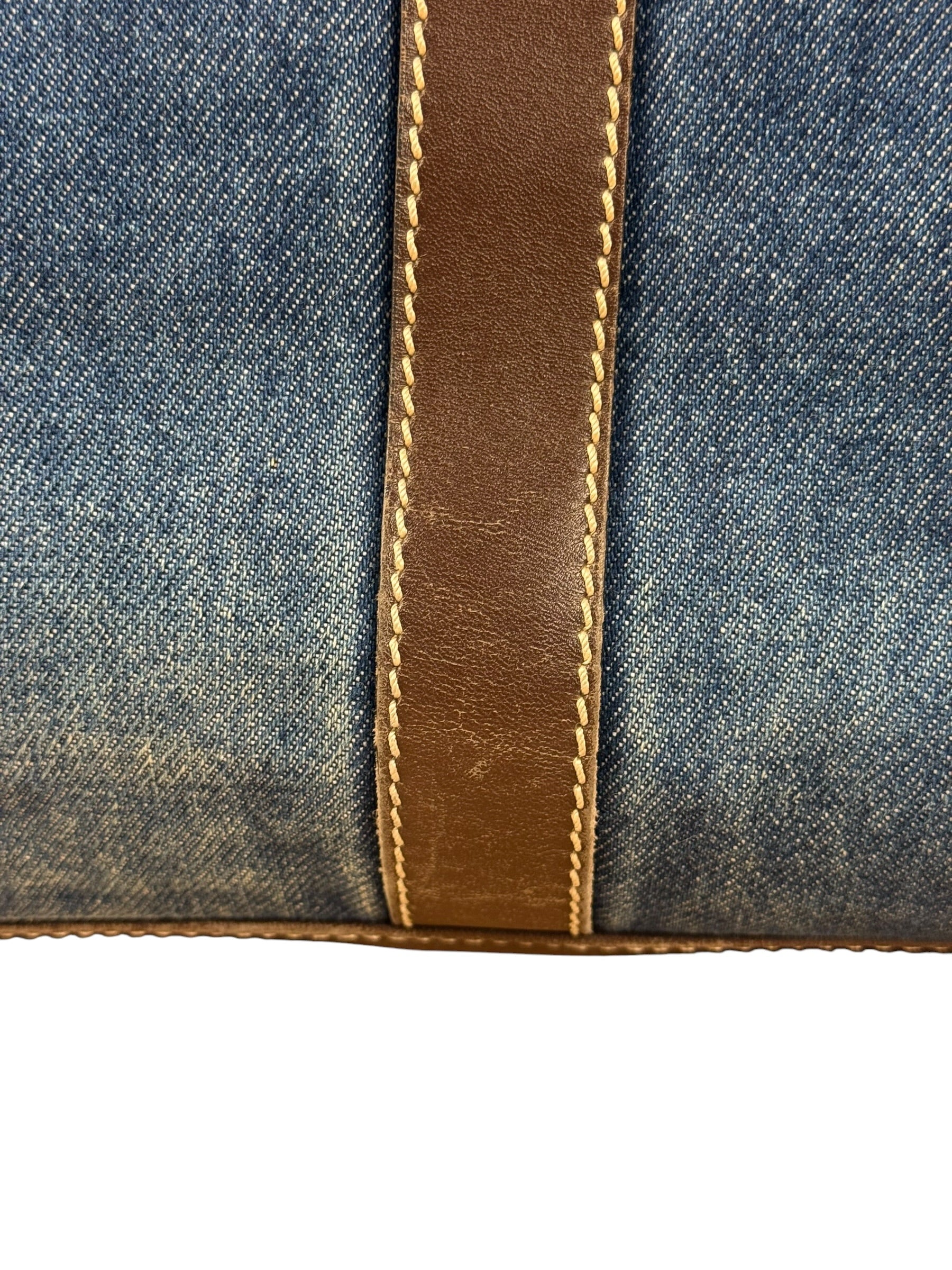 Chanel Denim CC Leather Lined Tote Bag 2001 - Image 14