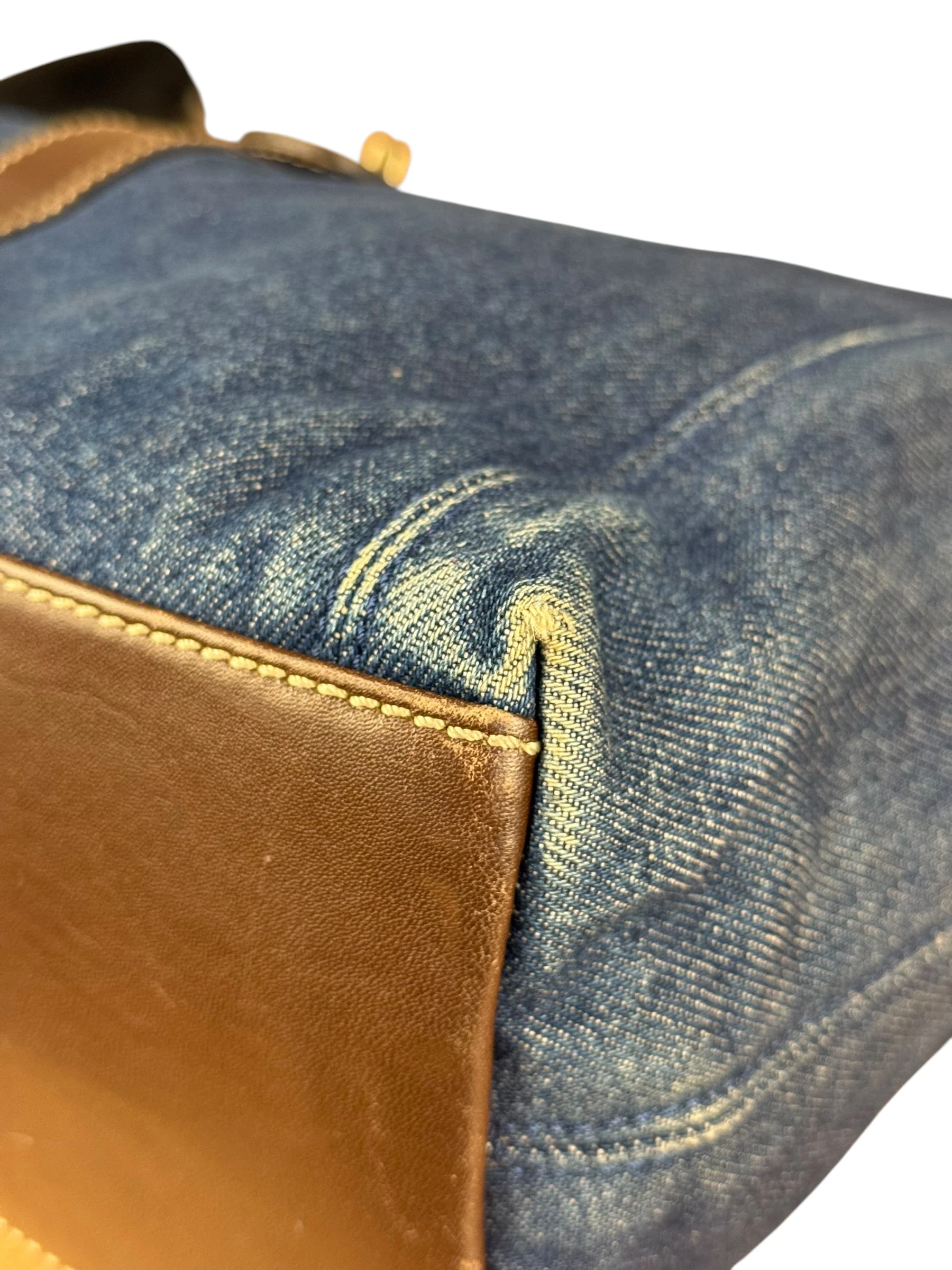 Chanel Denim CC Leather Lined Tote Bag 2001 - Image 20