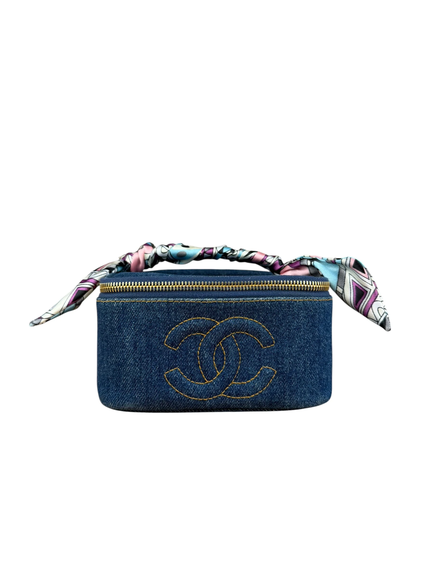 Chanel Denim Vanity Case Handbag 1997 - Image 18