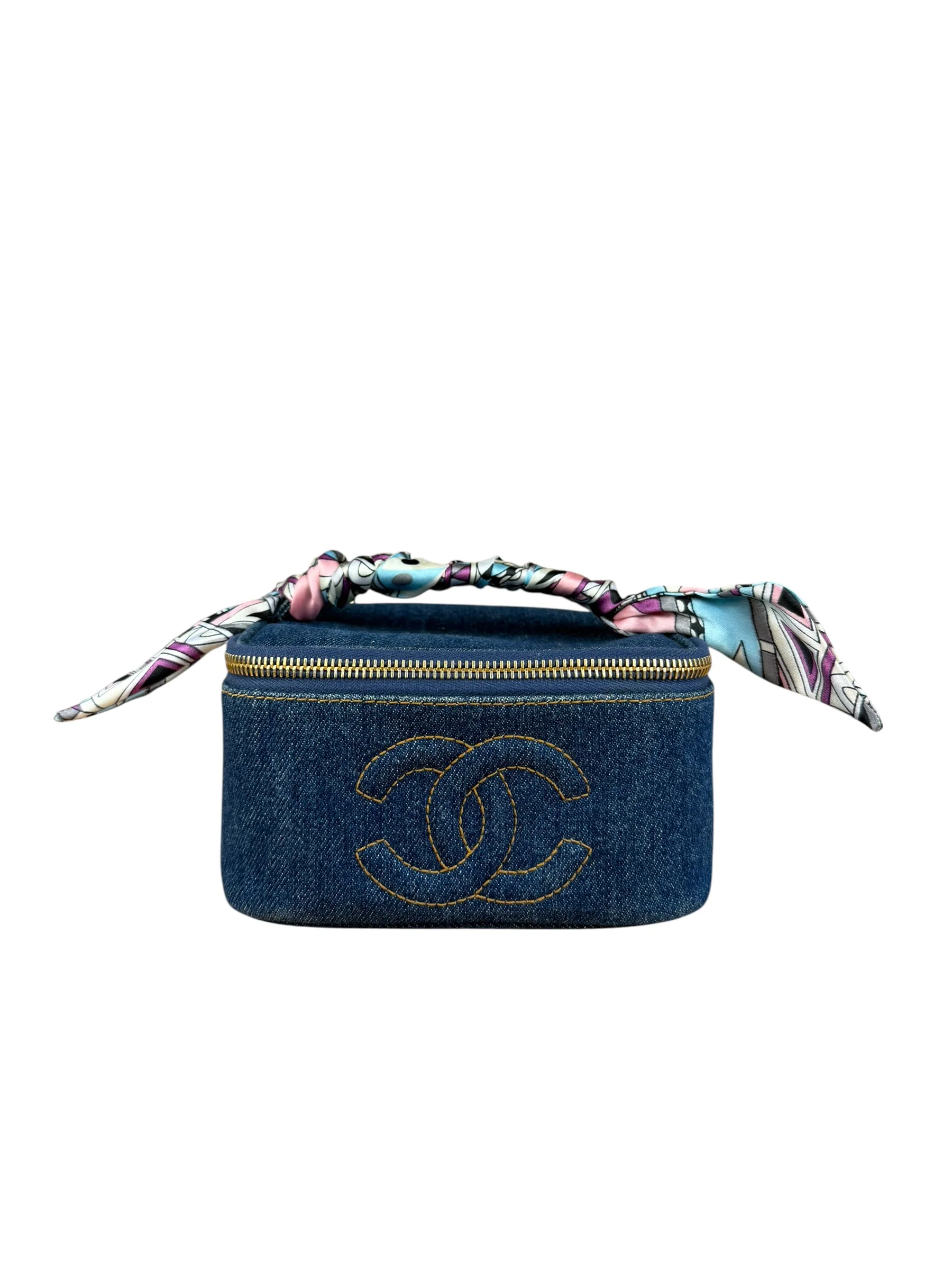 Chanel Denim Vanity Case Handbag 1997 - Image 19
