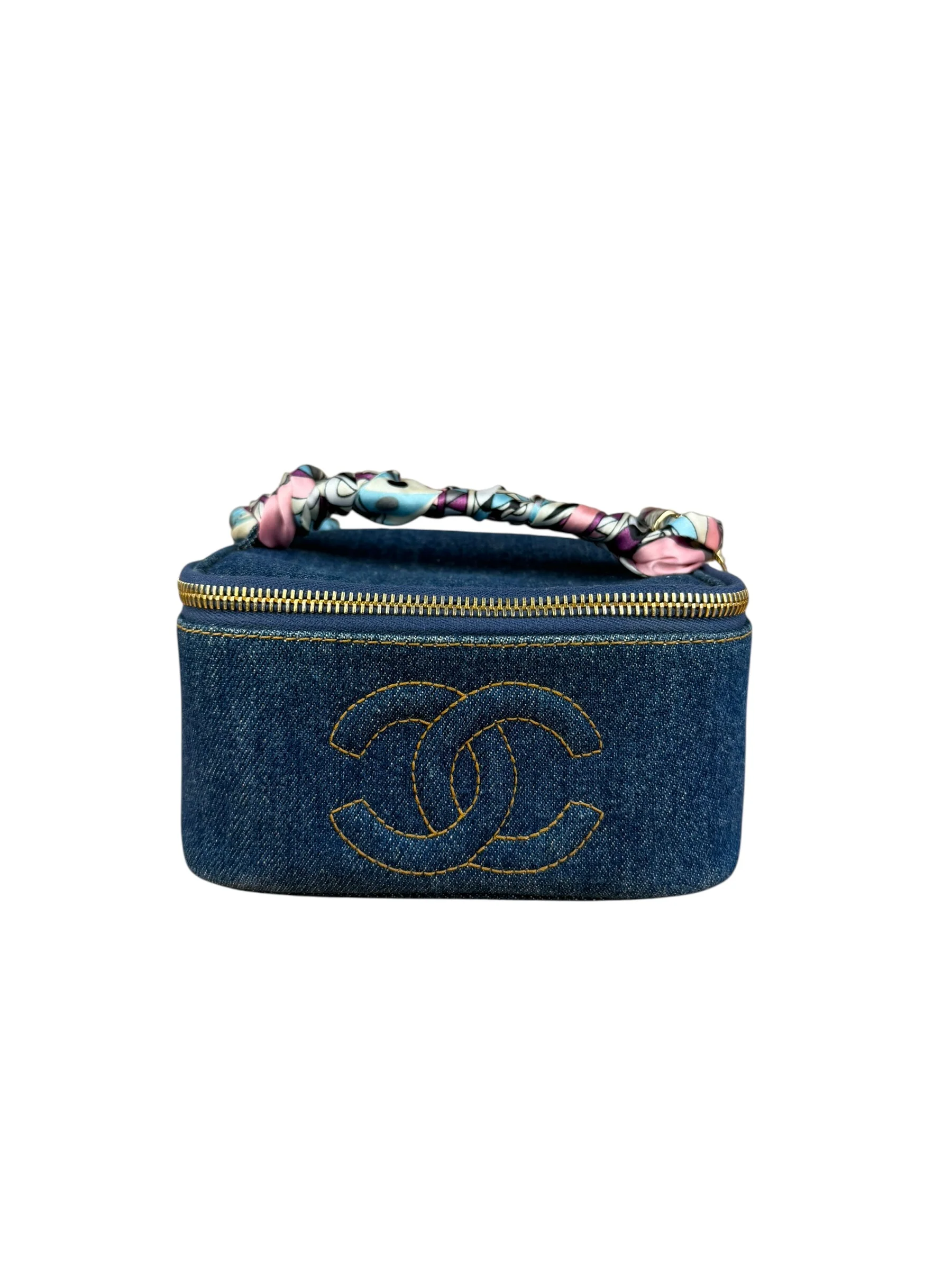 Chanel Denim Vanity Case Handbag 1997 - Image 20