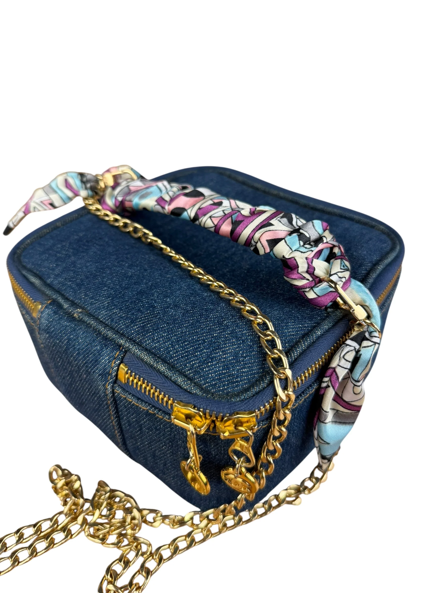 Chanel Denim Vanity Case Handbag 1997 - Image 8