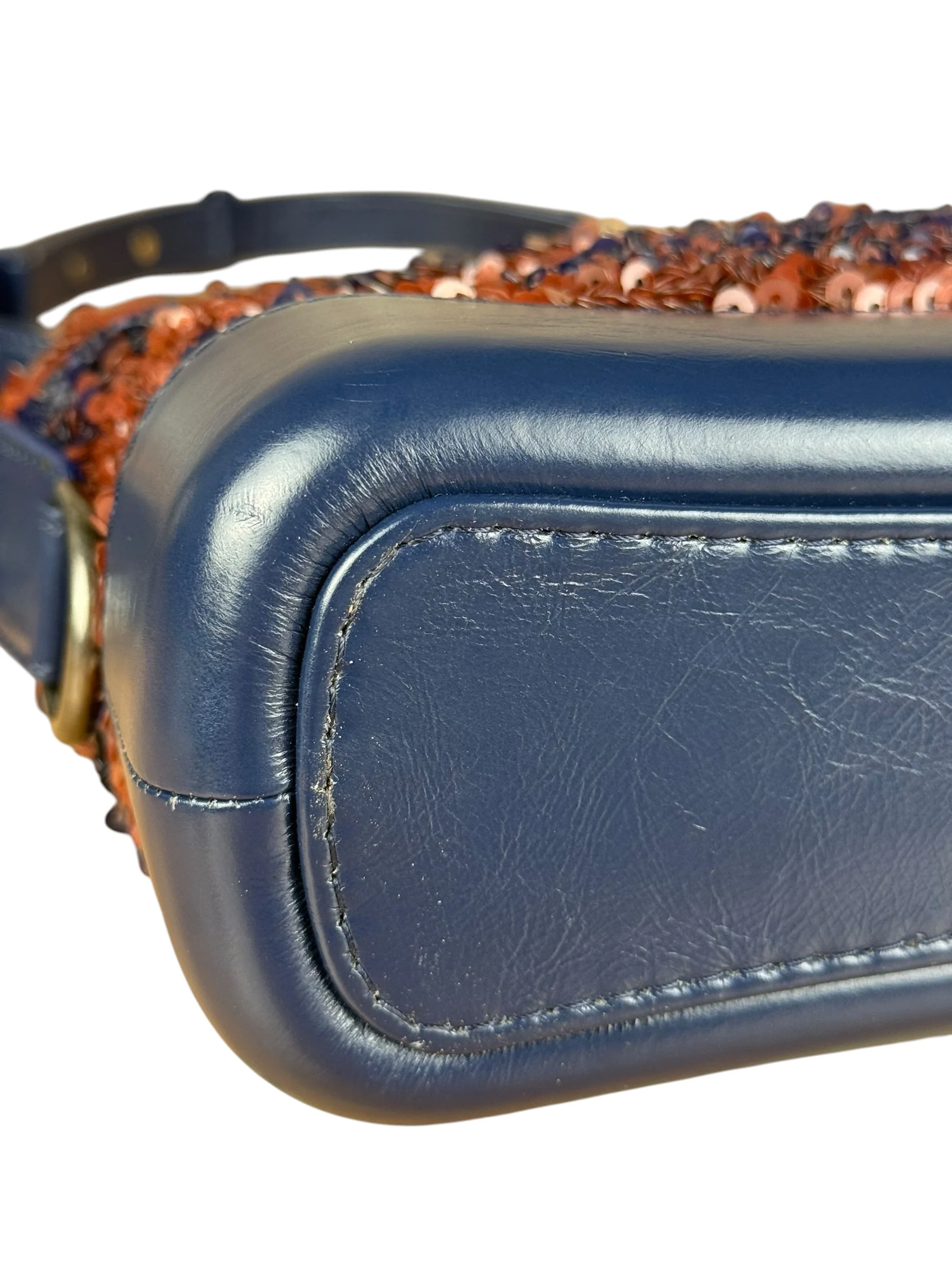 Chanel Gabrielle Small Sequin Hobo Bag Navy 2018 - Image 11