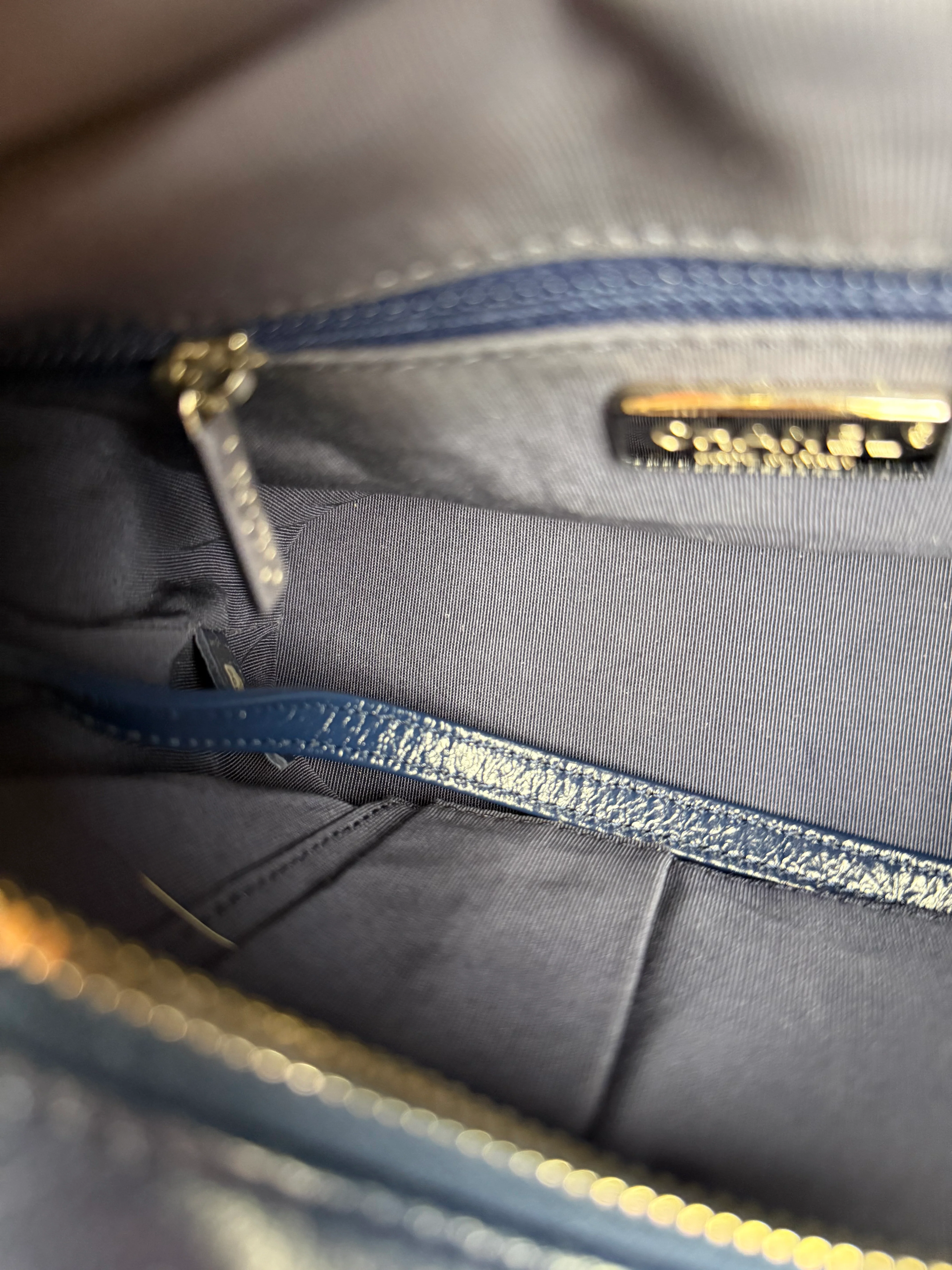 Chanel Gabrielle Small Sequin Hobo Bag Navy 2018 - Image 13
