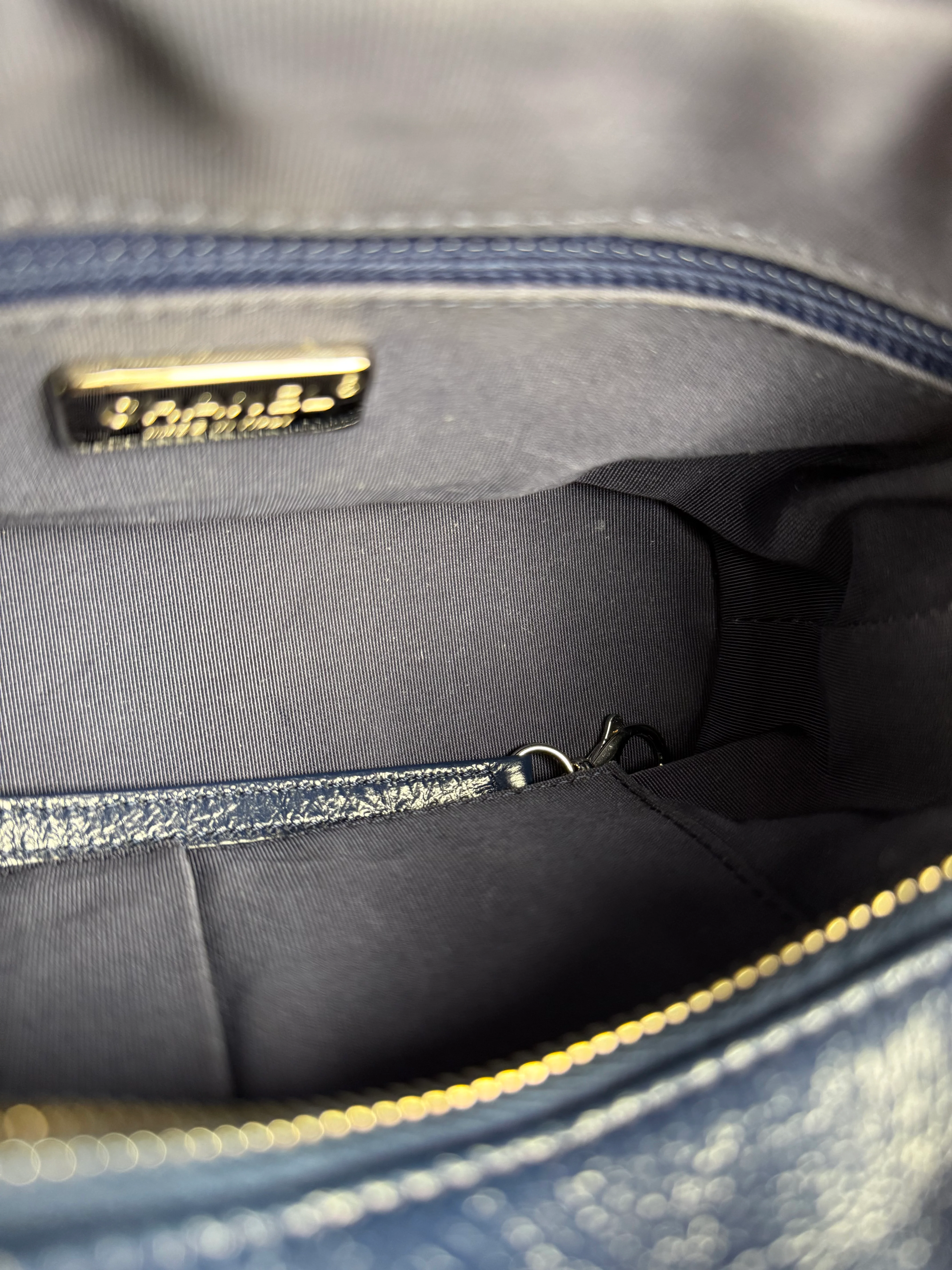 Chanel Gabrielle Small Sequin Hobo Bag Navy 2018 - Image 14