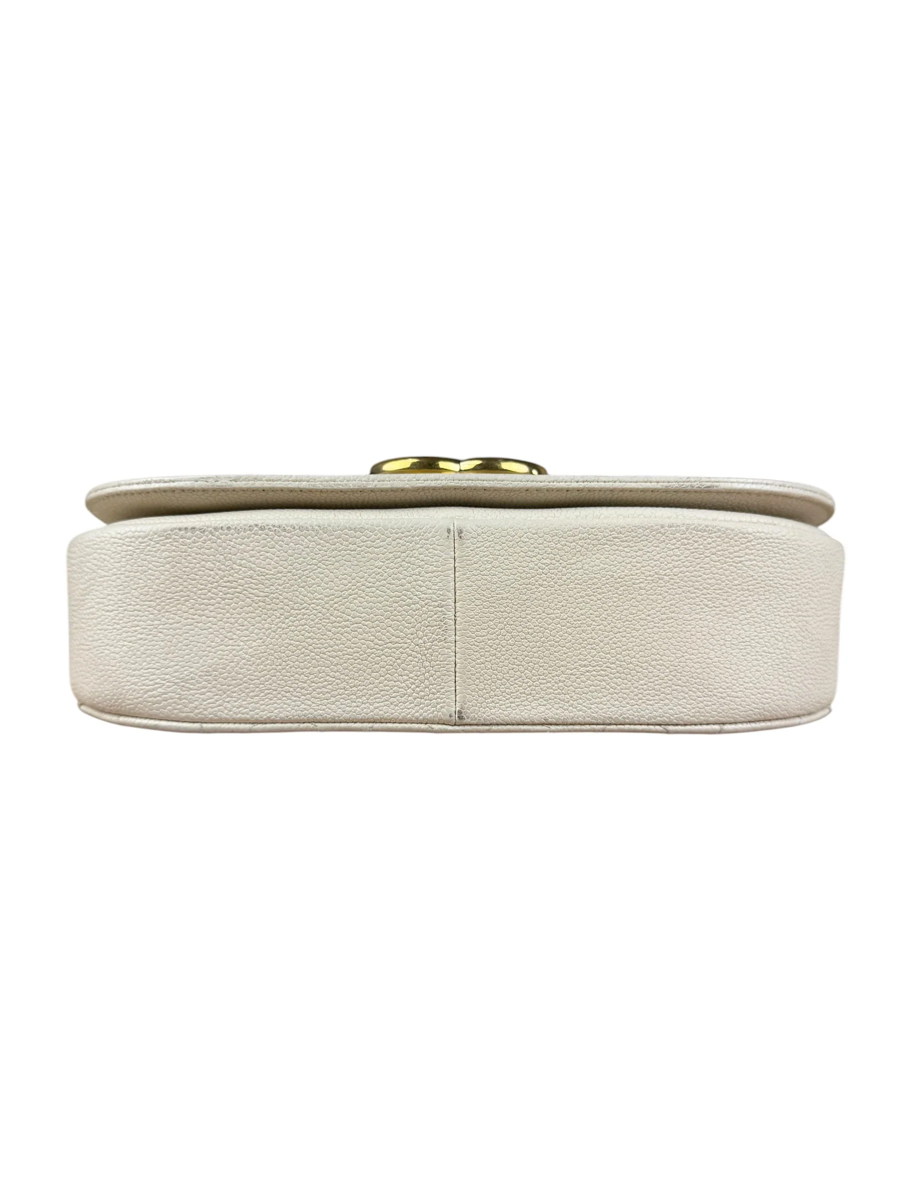 Chanel Ivory Caviar Quilted Coco Cuba Chain Top Handle Bag 2018 - Image 12