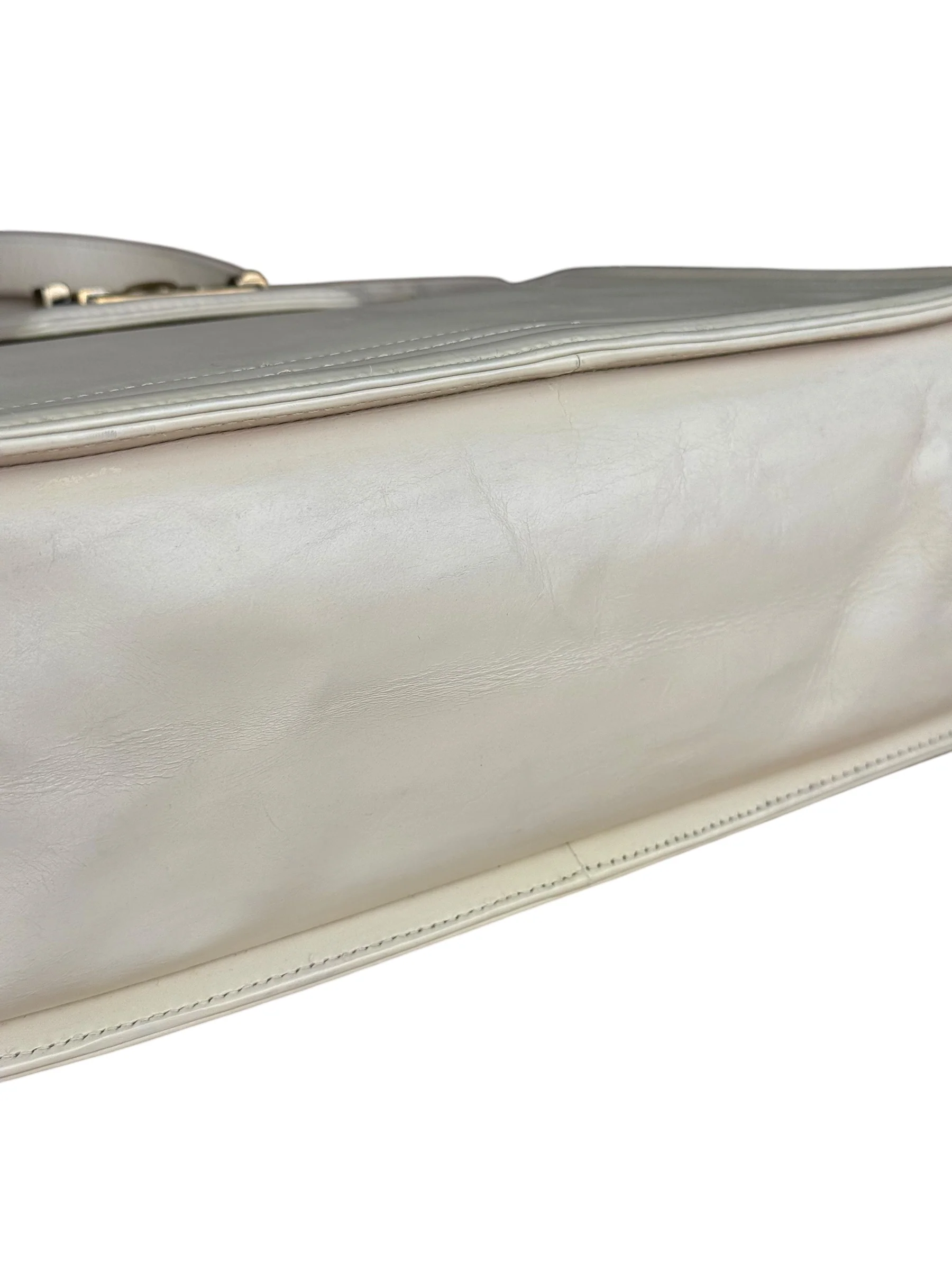 Chanel Ivory Leather Large Jetsetter Boy 2Way Handbag 2011 - Image 20