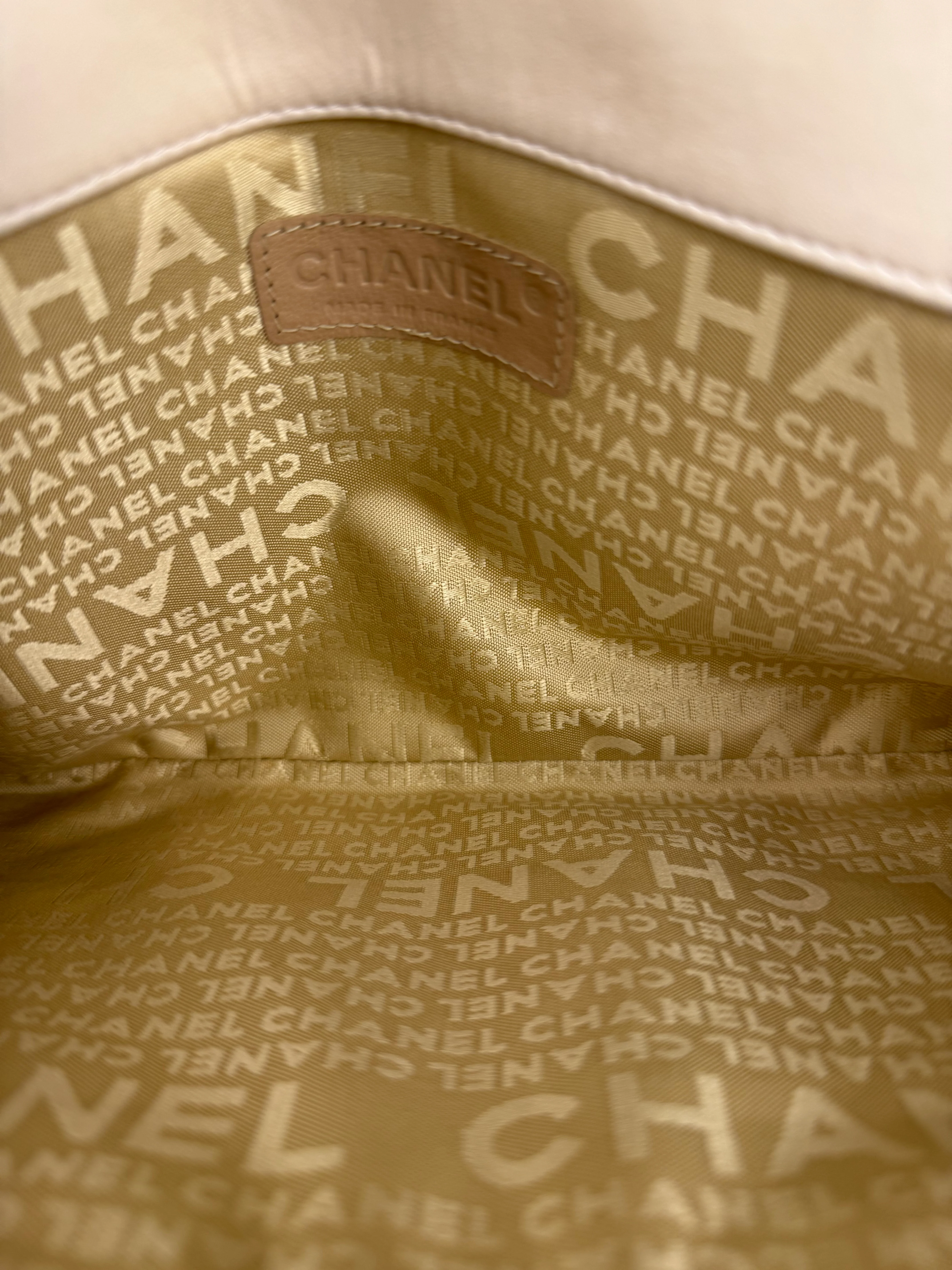 Chanel Light Beige Leather Mademoiselle Lock Bijoux Flap Bag 2003 - Image 19
