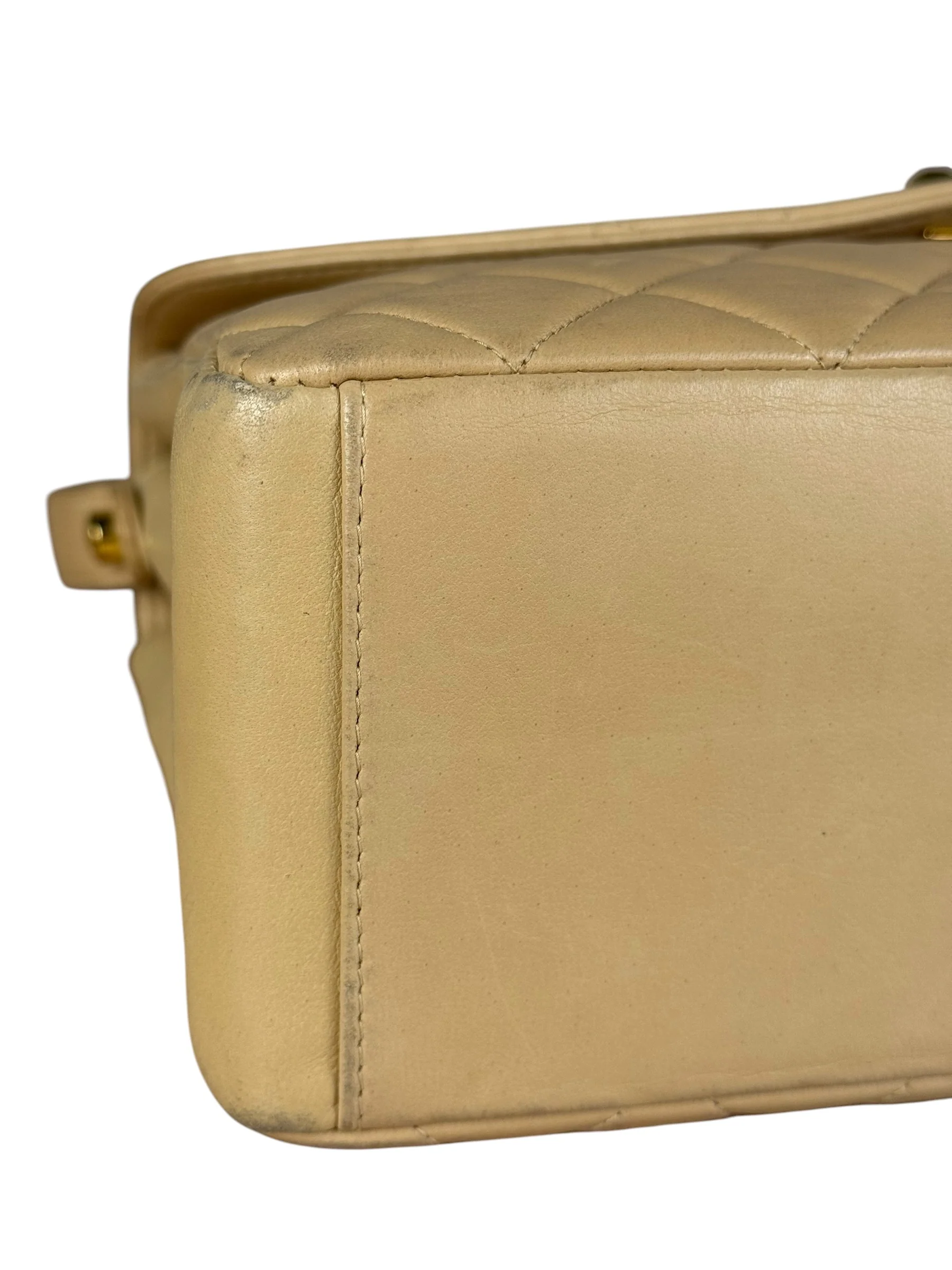 Chanel M Beige Lambskin Envelope Flap 1997 - Image 14