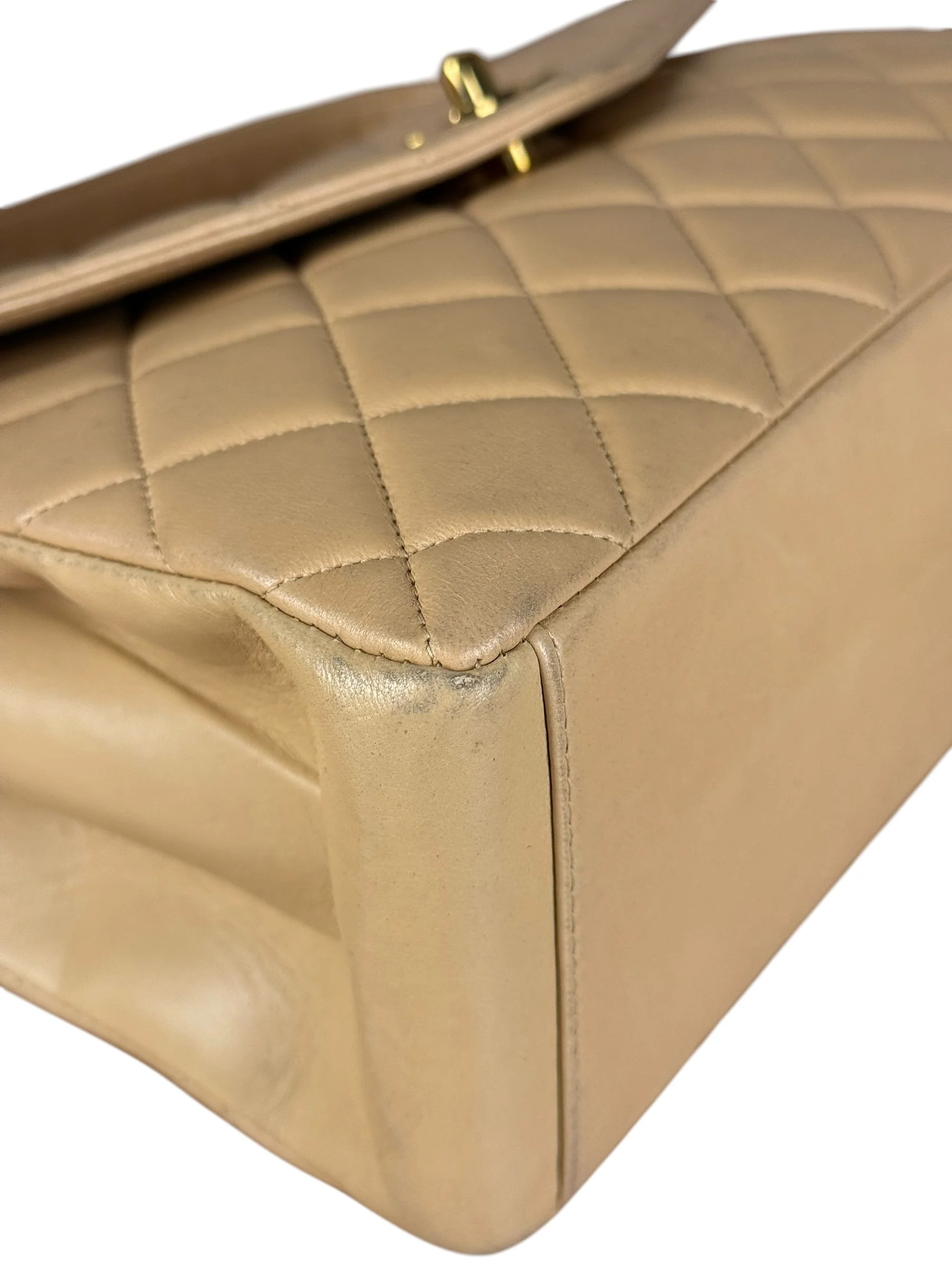 Chanel M Beige Lambskin Envelope Flap 1997 - Image 15