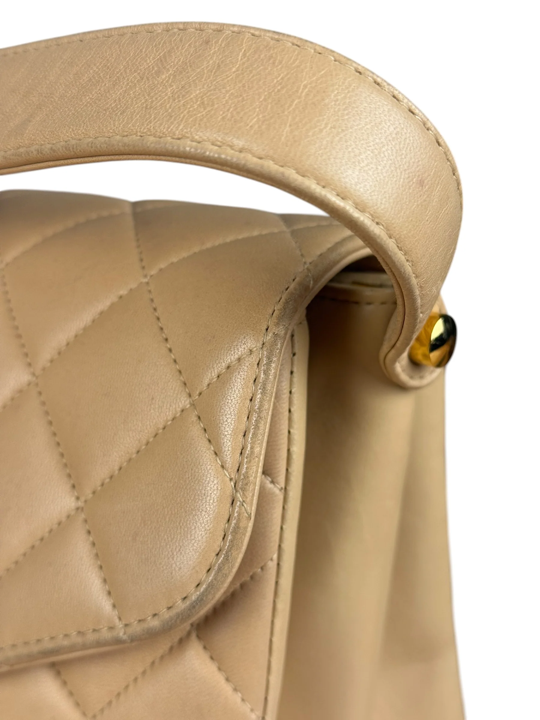 Chanel M Beige Lambskin Envelope Flap 1997 - Image 17