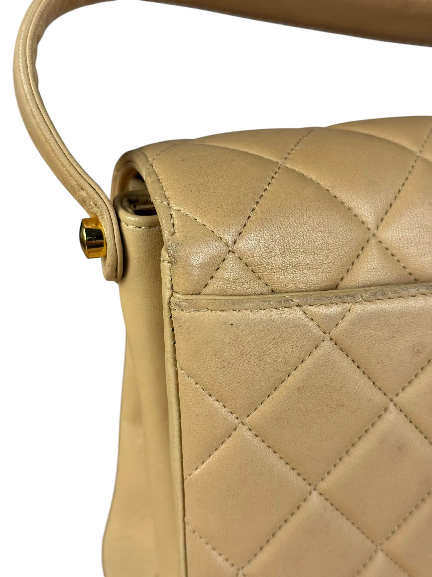 Chanel M Beige Lambskin Envelope Flap 1997 - Image 19